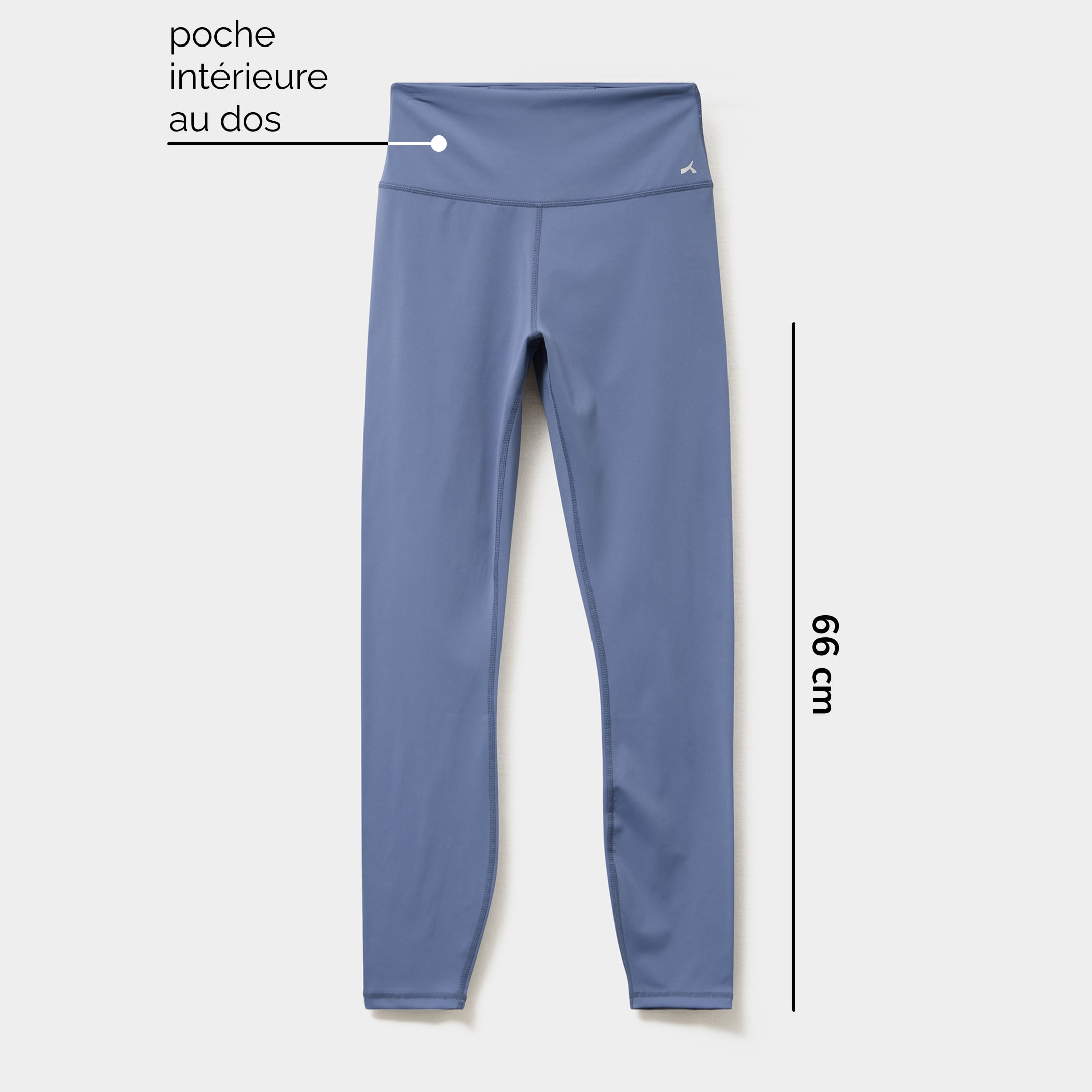 Legging de sport gainant taille haute bleu fonc&eacute; femme