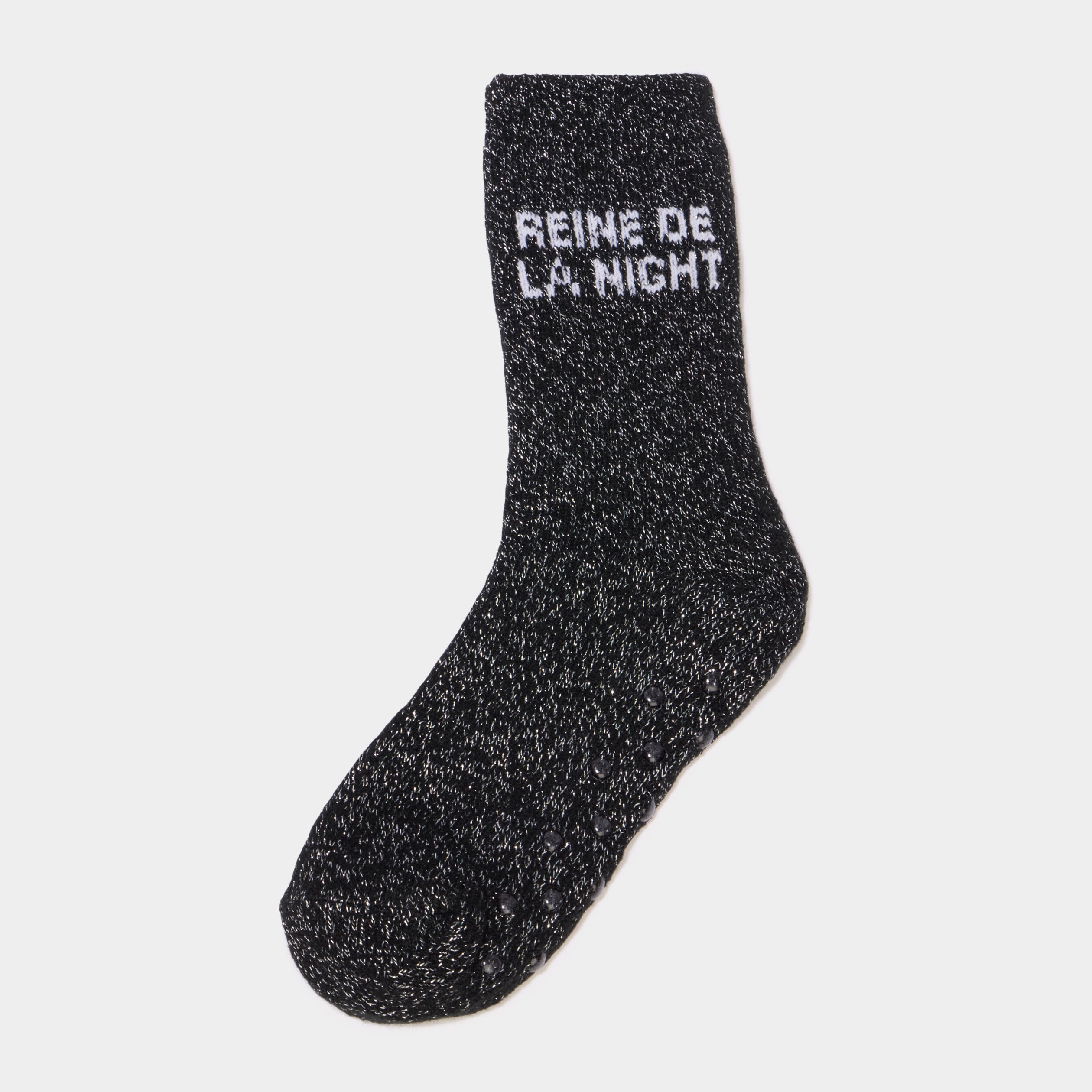 Chaussettes d'int&eacute;rieur La queen noir femme
