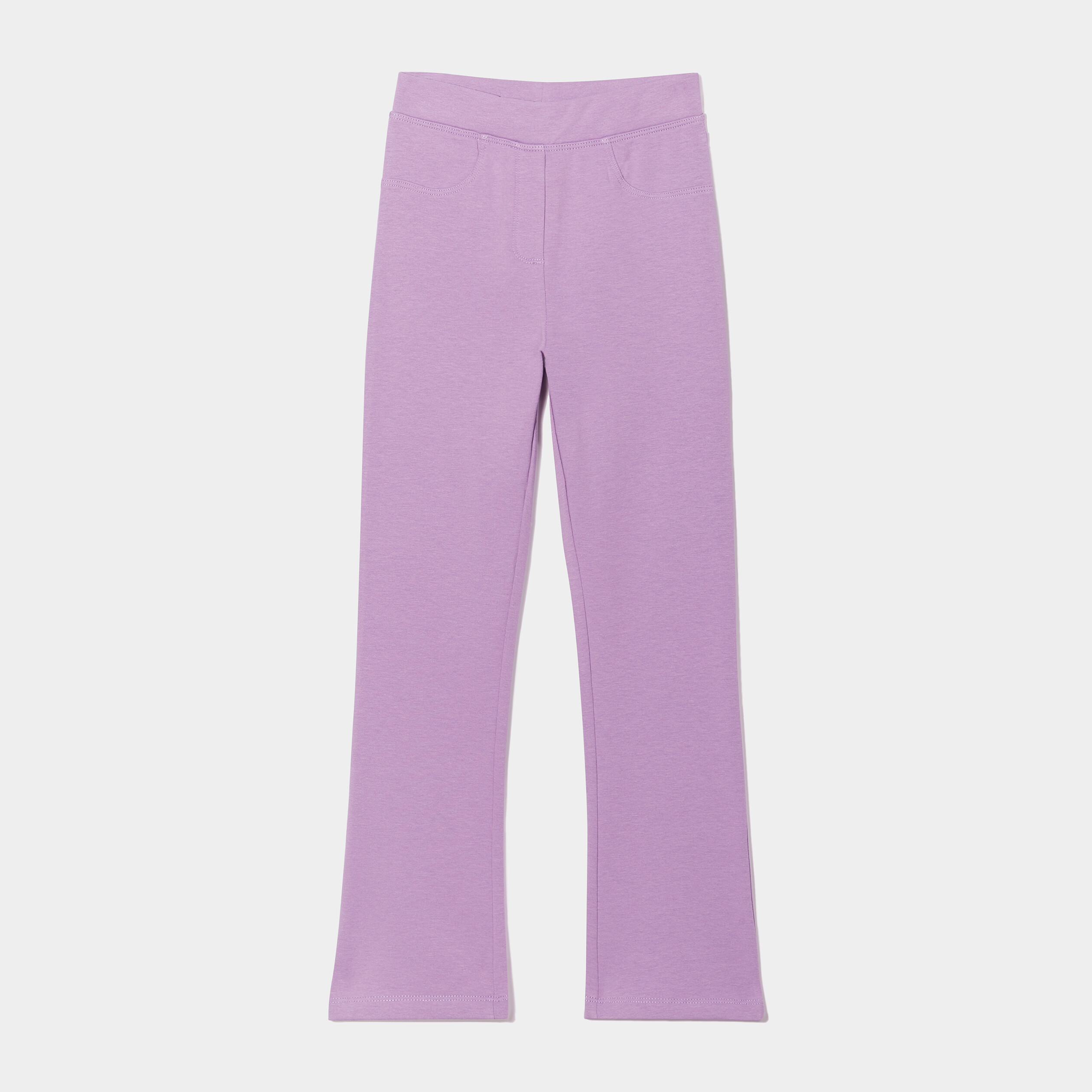 pantalon flare en molleton violet clair fille Pantalon flare en molleton violet clair fille