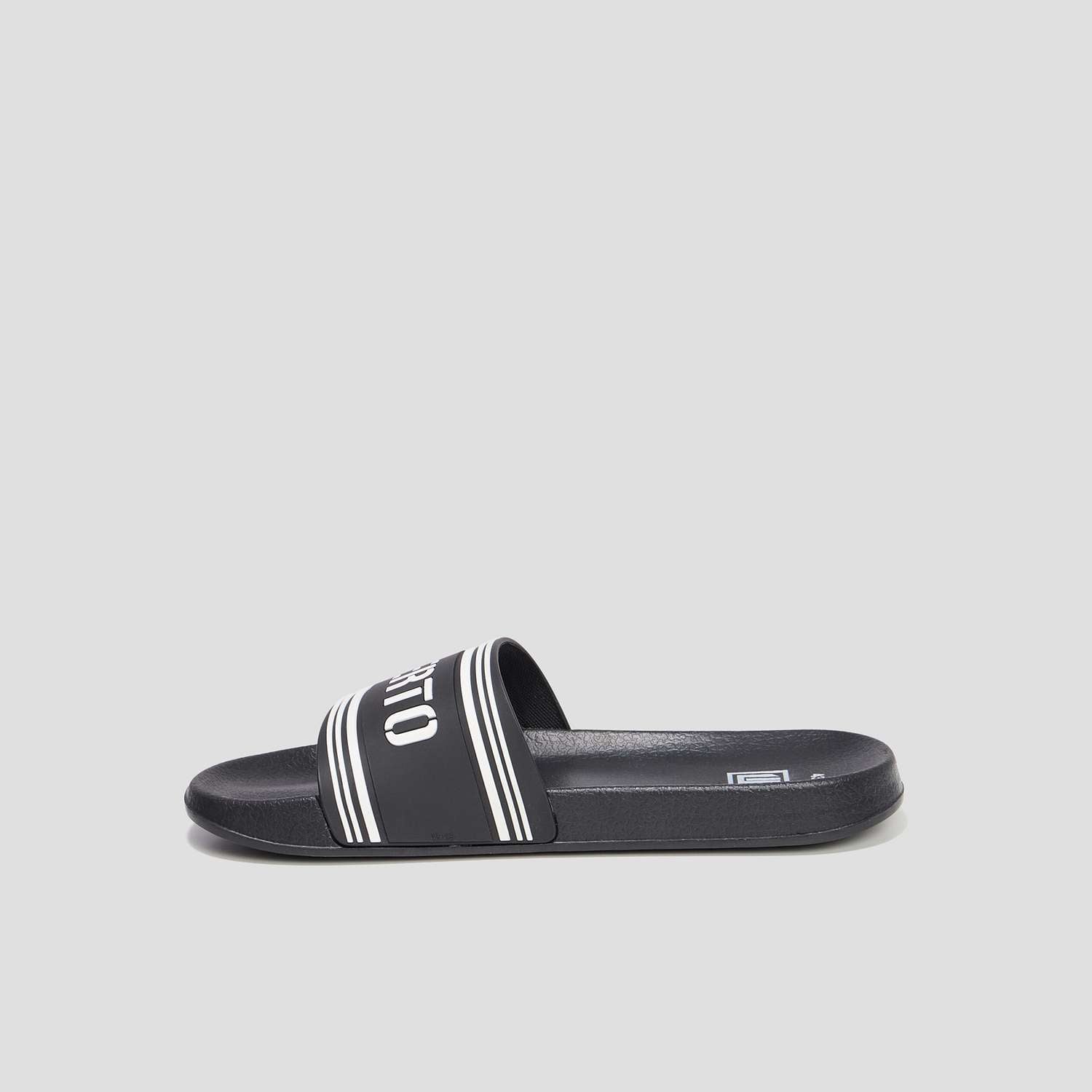 Mules plates noir homme