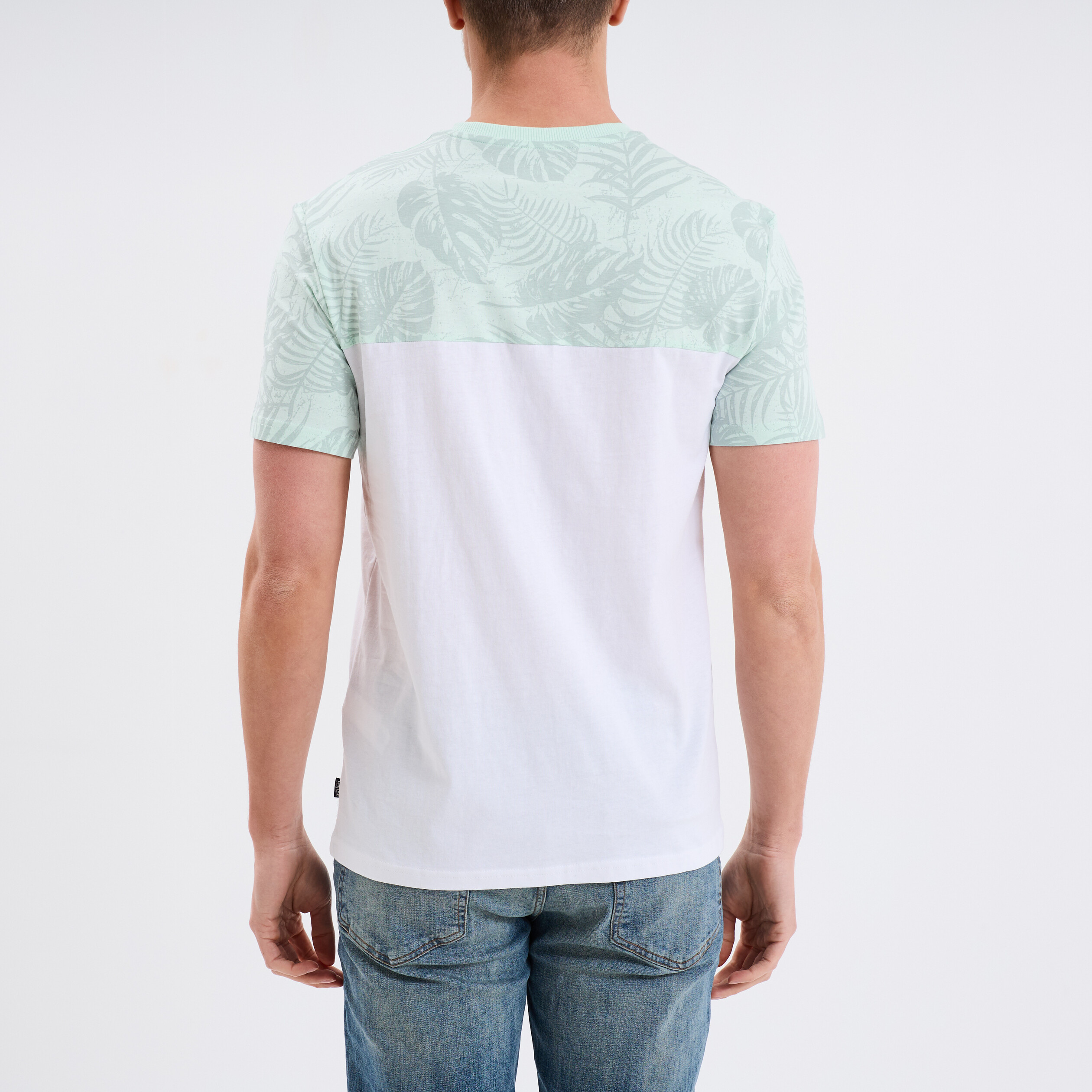 t shirt manches courtes 1 poche coton vert pastel homme T-shirt manches courtes 1 poche coton vert pastel homme