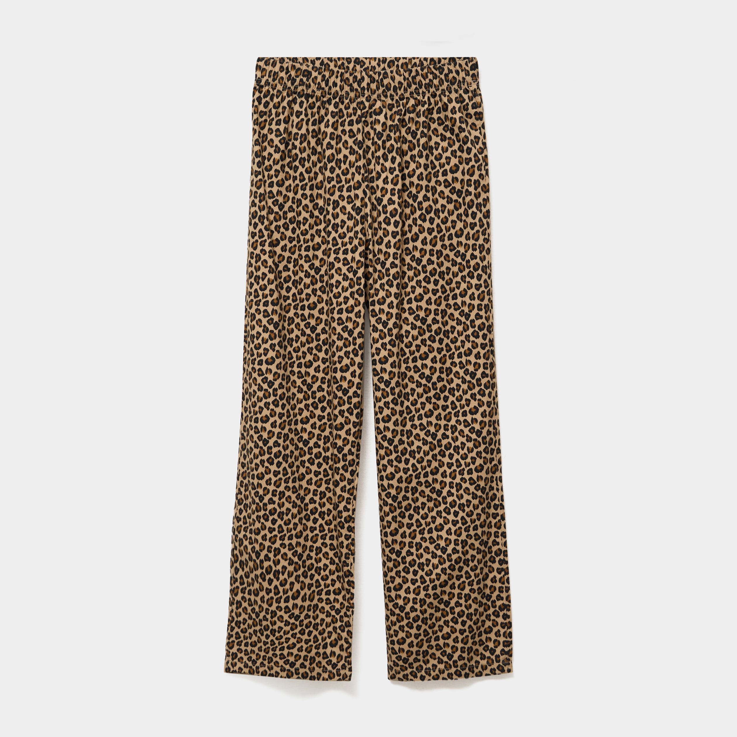 Pantalon de pyjama droit coton beige femme