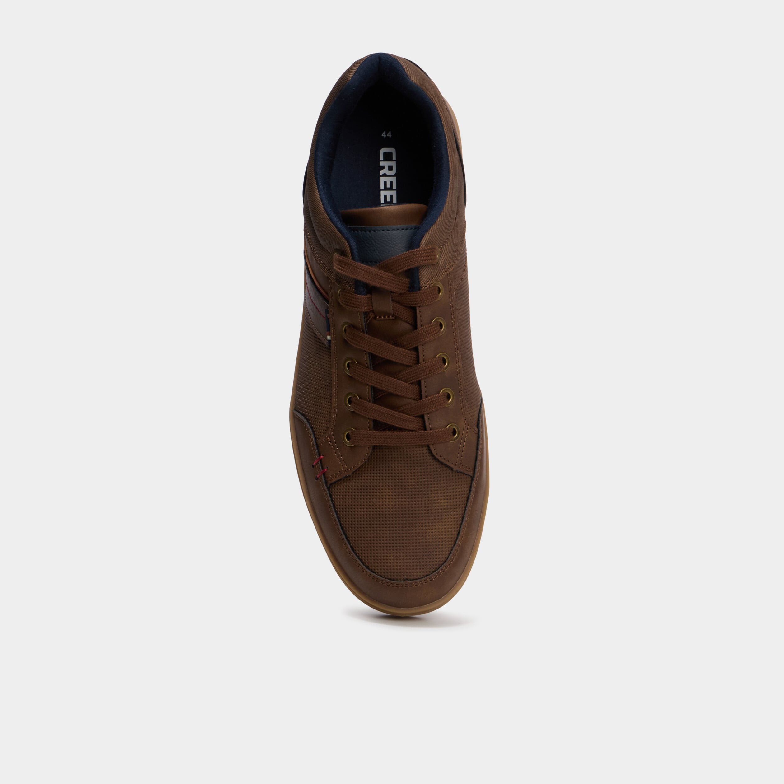 Baskets &agrave; lacets marron homme