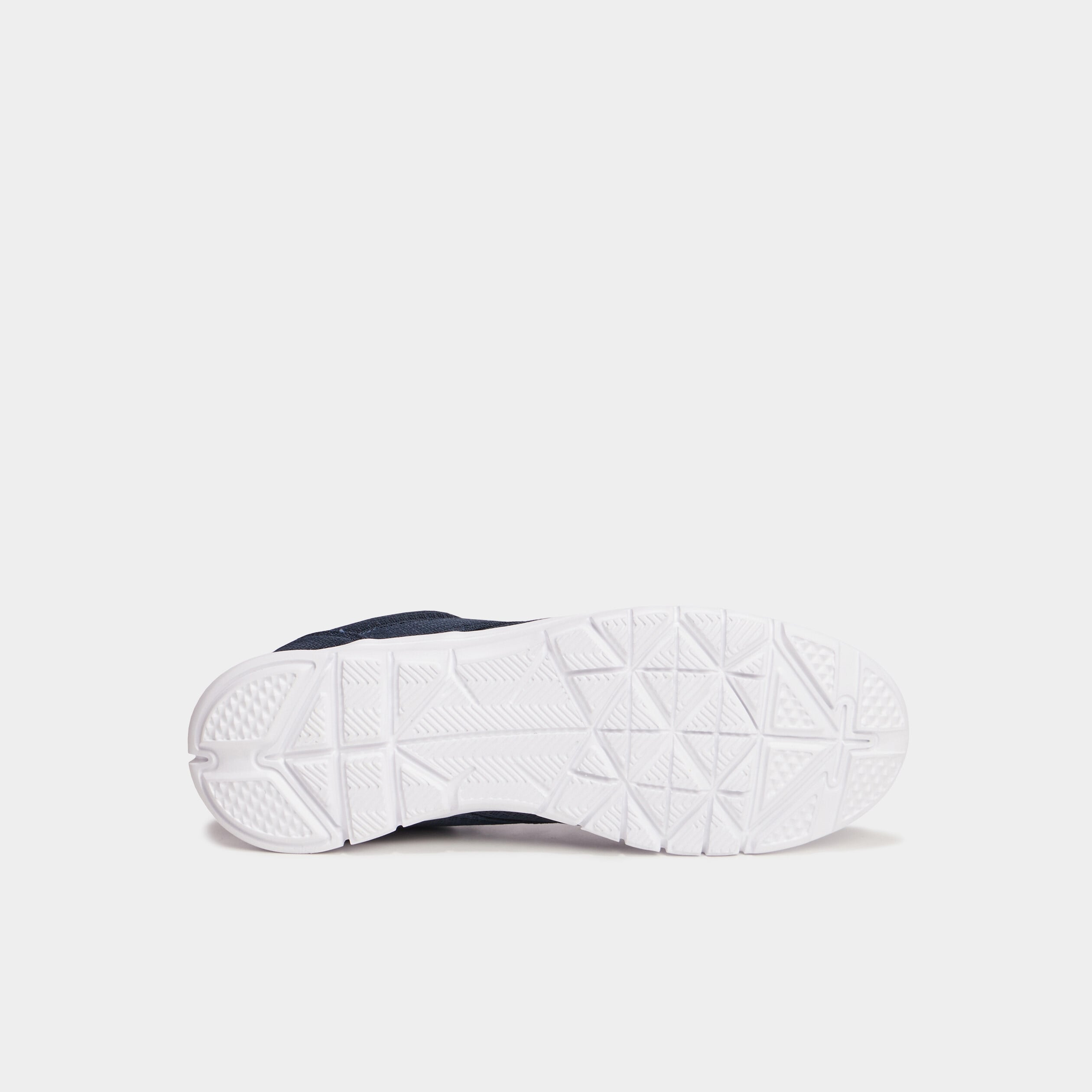 Baskets plates running crant&eacute;es bleu marine homme