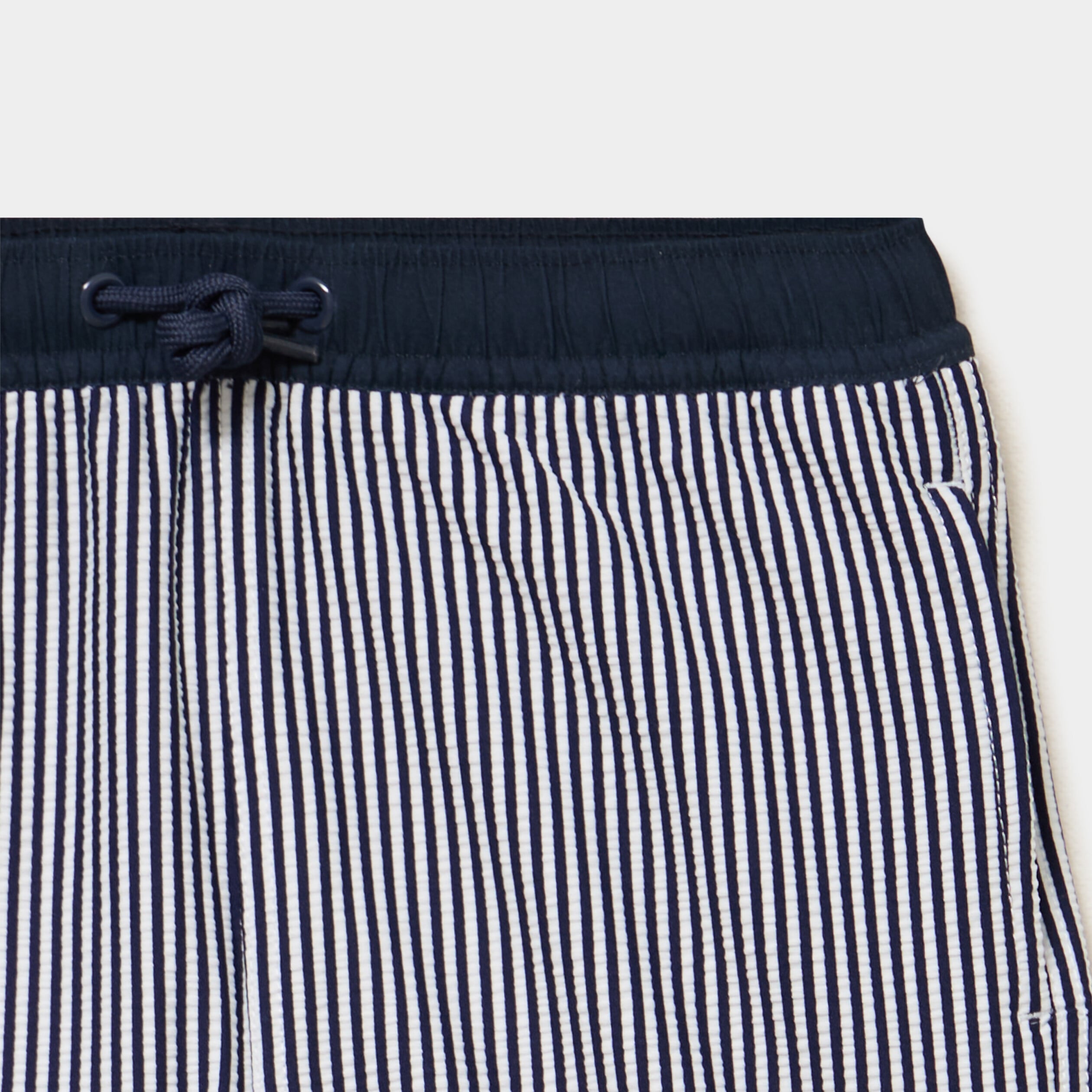 Short de bain taille &eacute;lastiqu&eacute;e bleu marine gar&ccedil;on