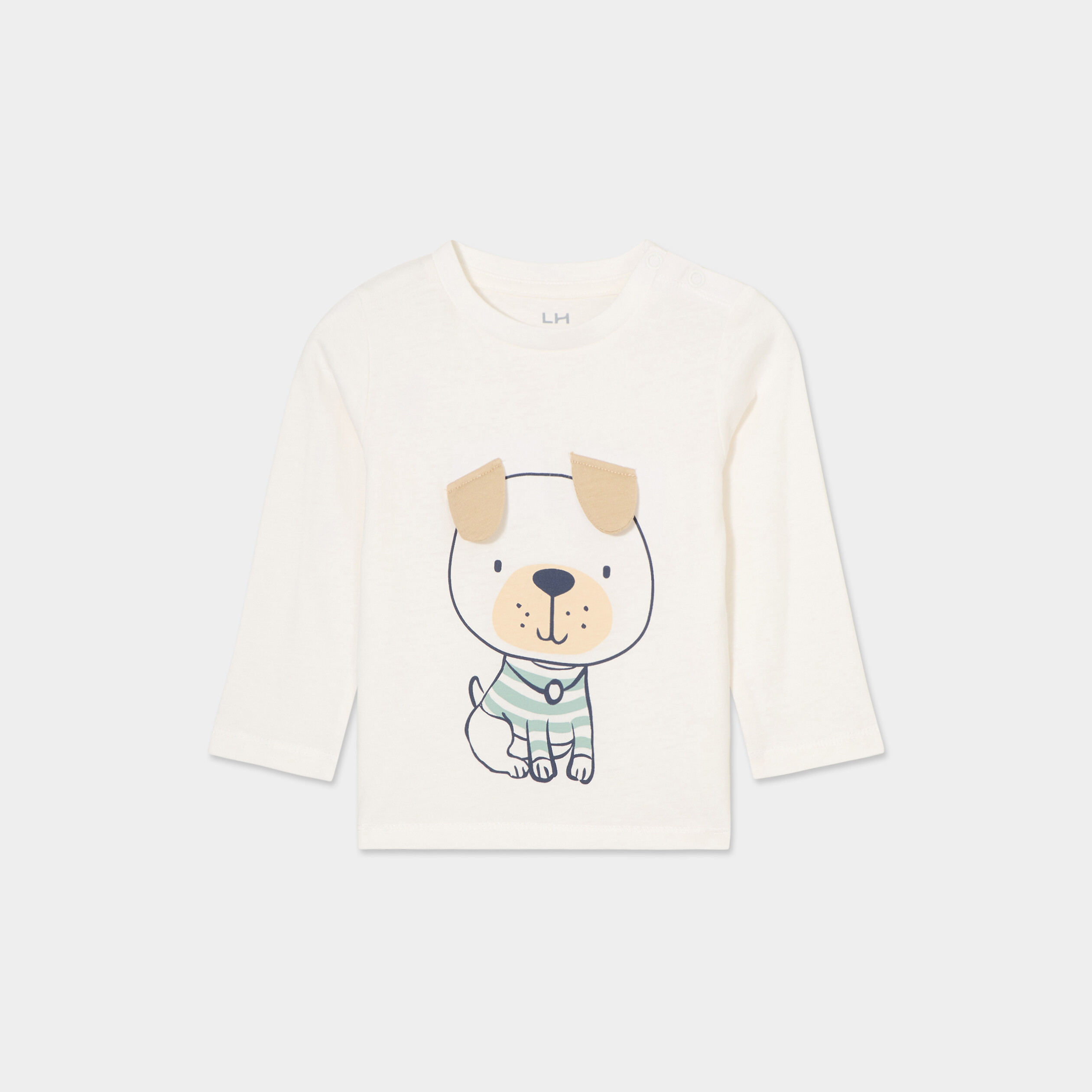 t shirt manches longues coton blanc bebeg T-shirt manches longues coton blanc bébé garçon