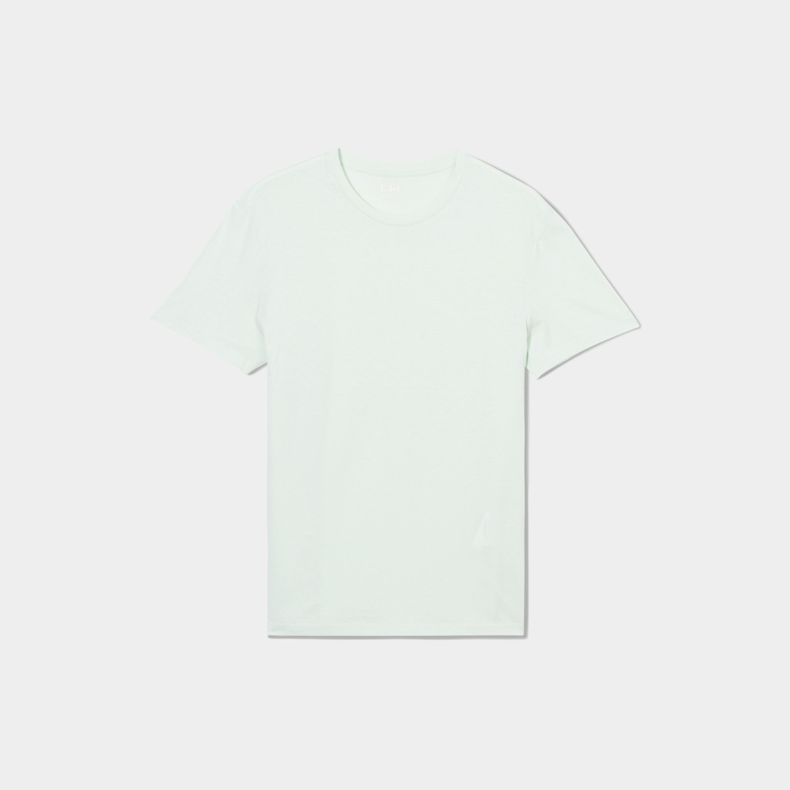 t shirt en coton manches courtes vert pastel homme T-shirt en coton manches courtes vert pastel homme