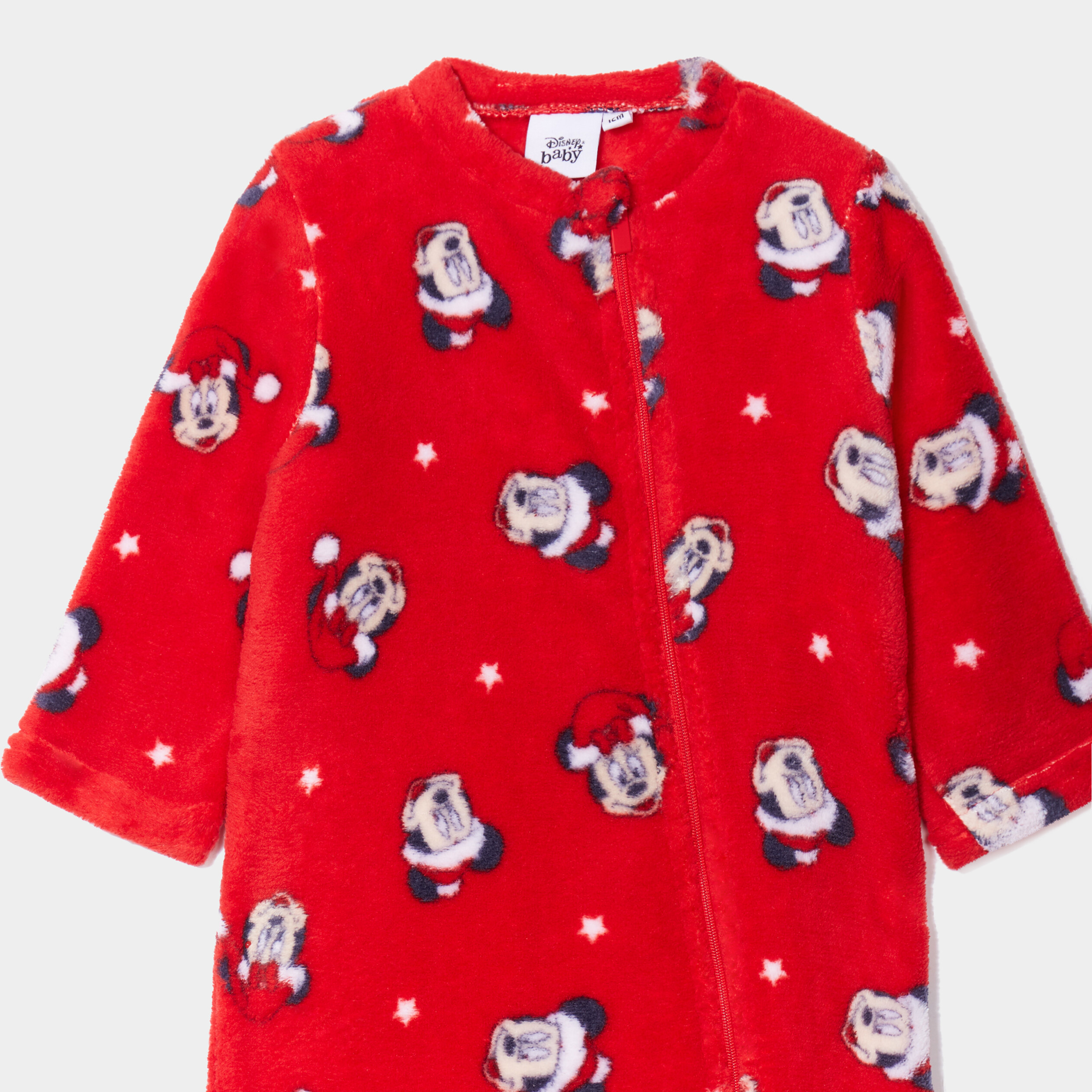 Dors bien manches longues zipp Mickey rouge mixte