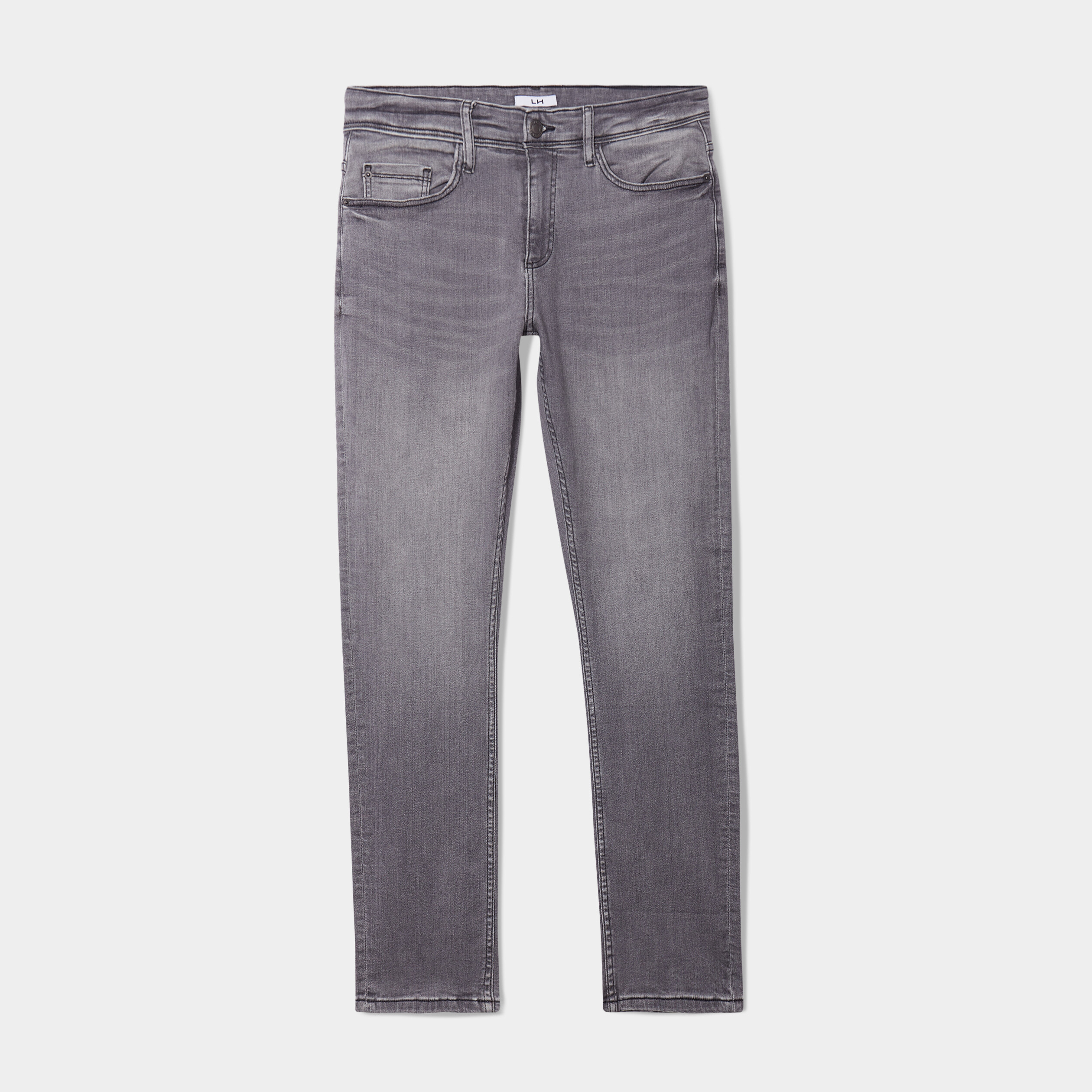 Jeans slim 5 poches denim gris homme