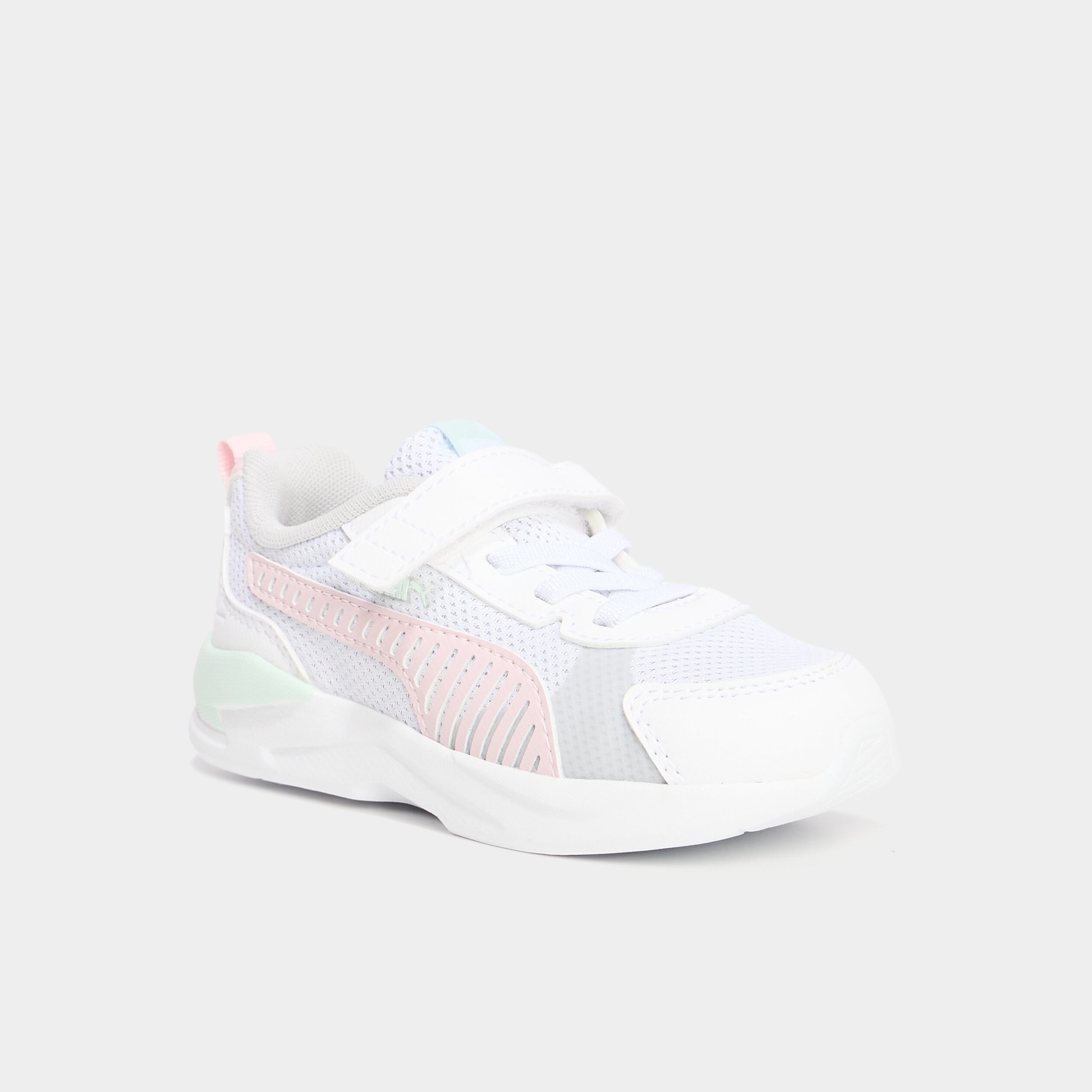 Baskets running &agrave; scratchs Puma XRAY vert pastel fille