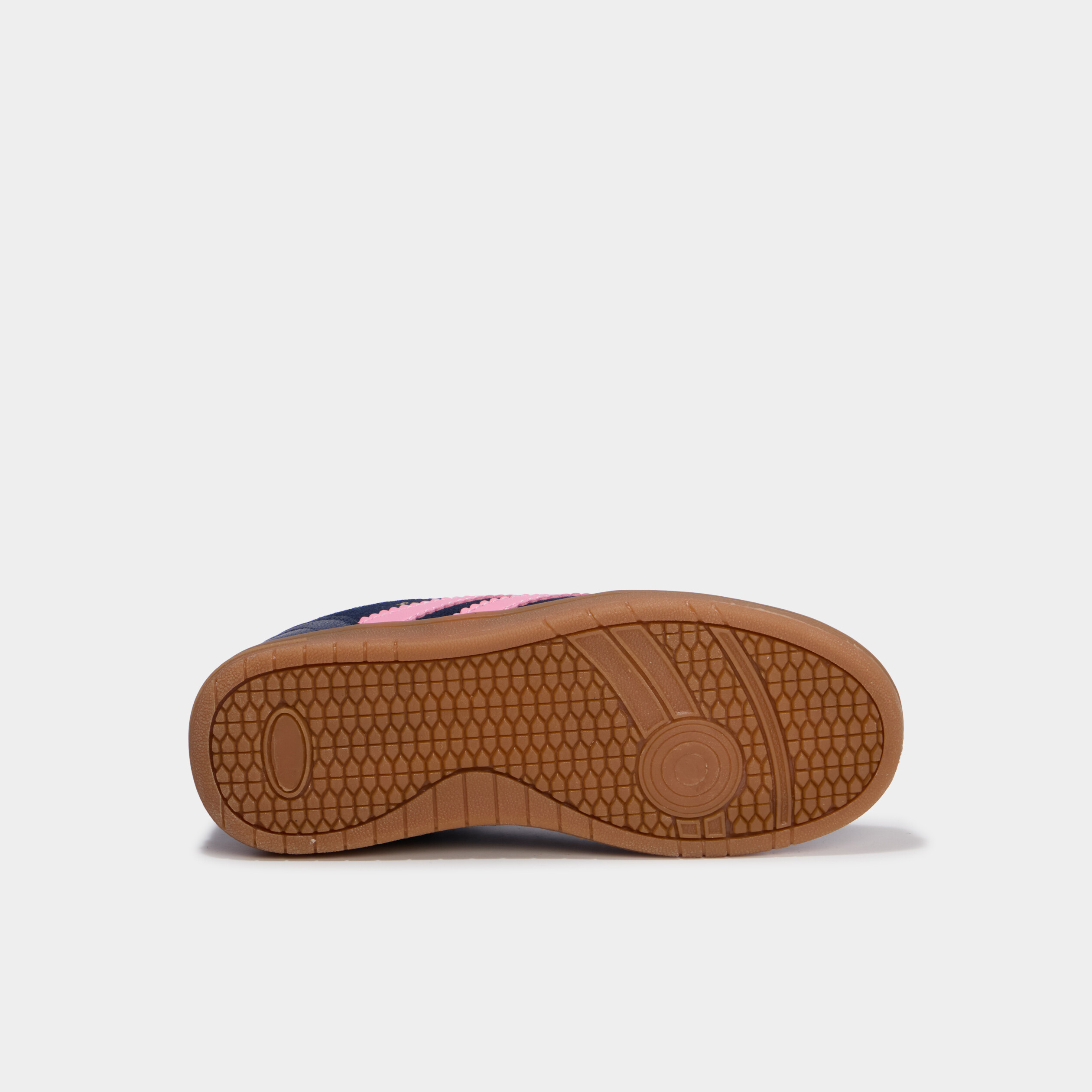 Baskets &agrave; lacets mix mati&egrave;res bleu marine fille