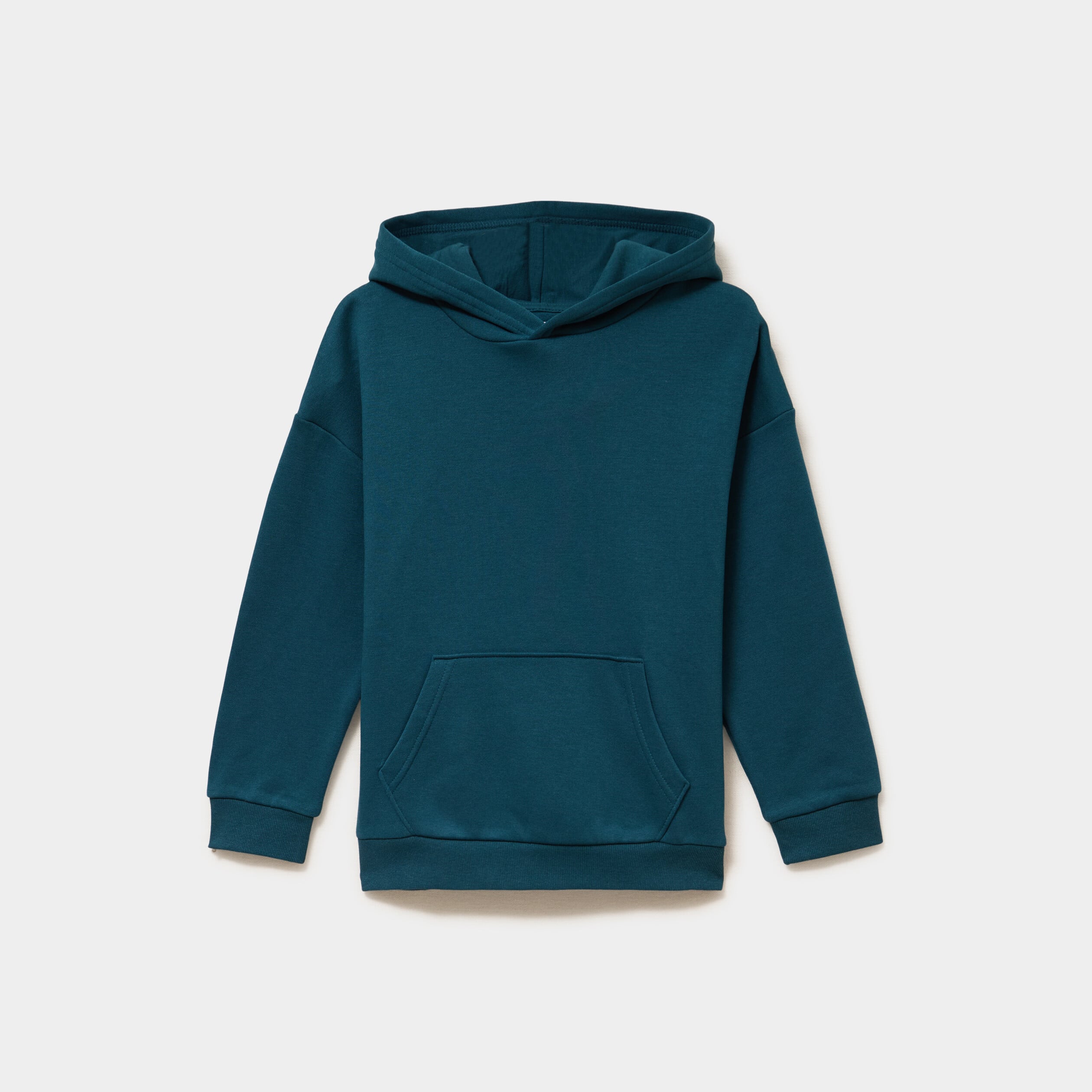 Sweat &agrave; capuche hoodie oversize bleu canard gar&ccedil;on