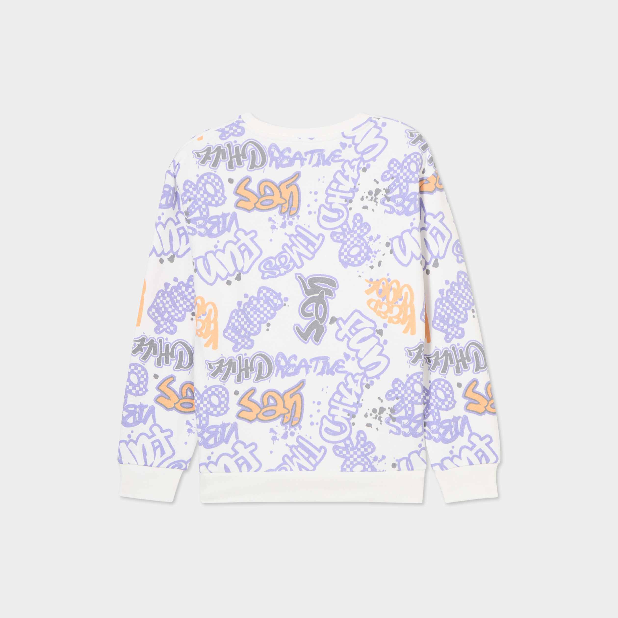 sweat col rond manches longues gris garcon Sweat col rond manches longues gris garçon