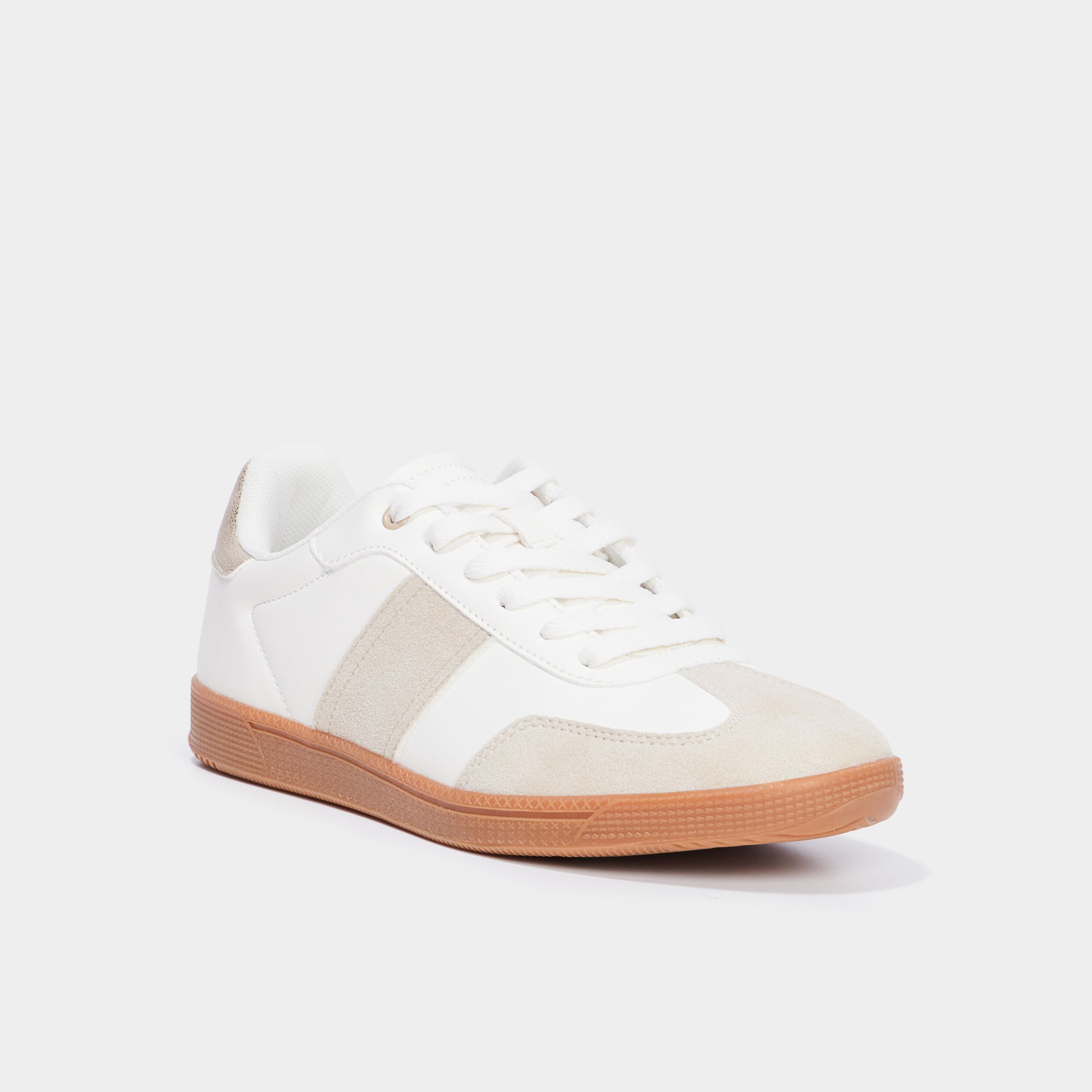 Tennis basses &agrave; lacets Creeks sable femme