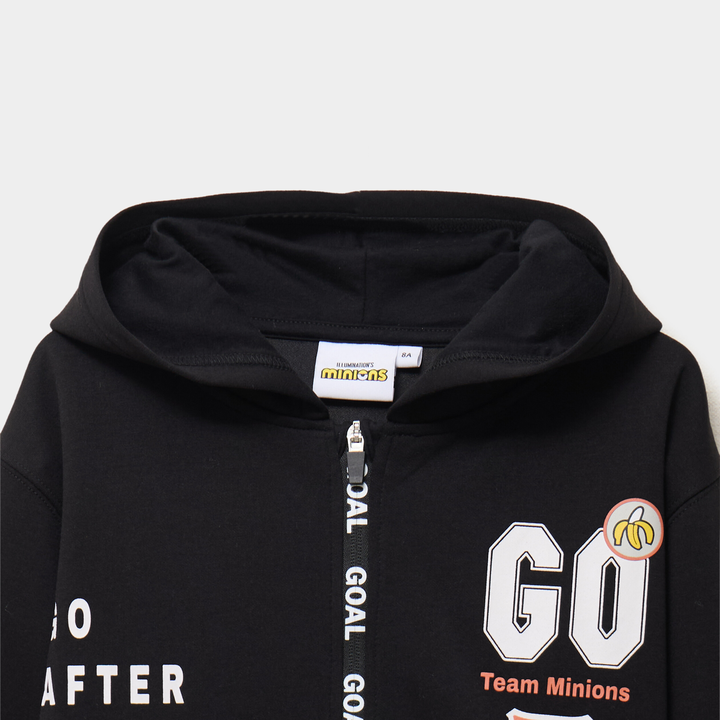 Sweat zipp&eacute; &agrave; capuche Les Minions noir gar&ccedil;on