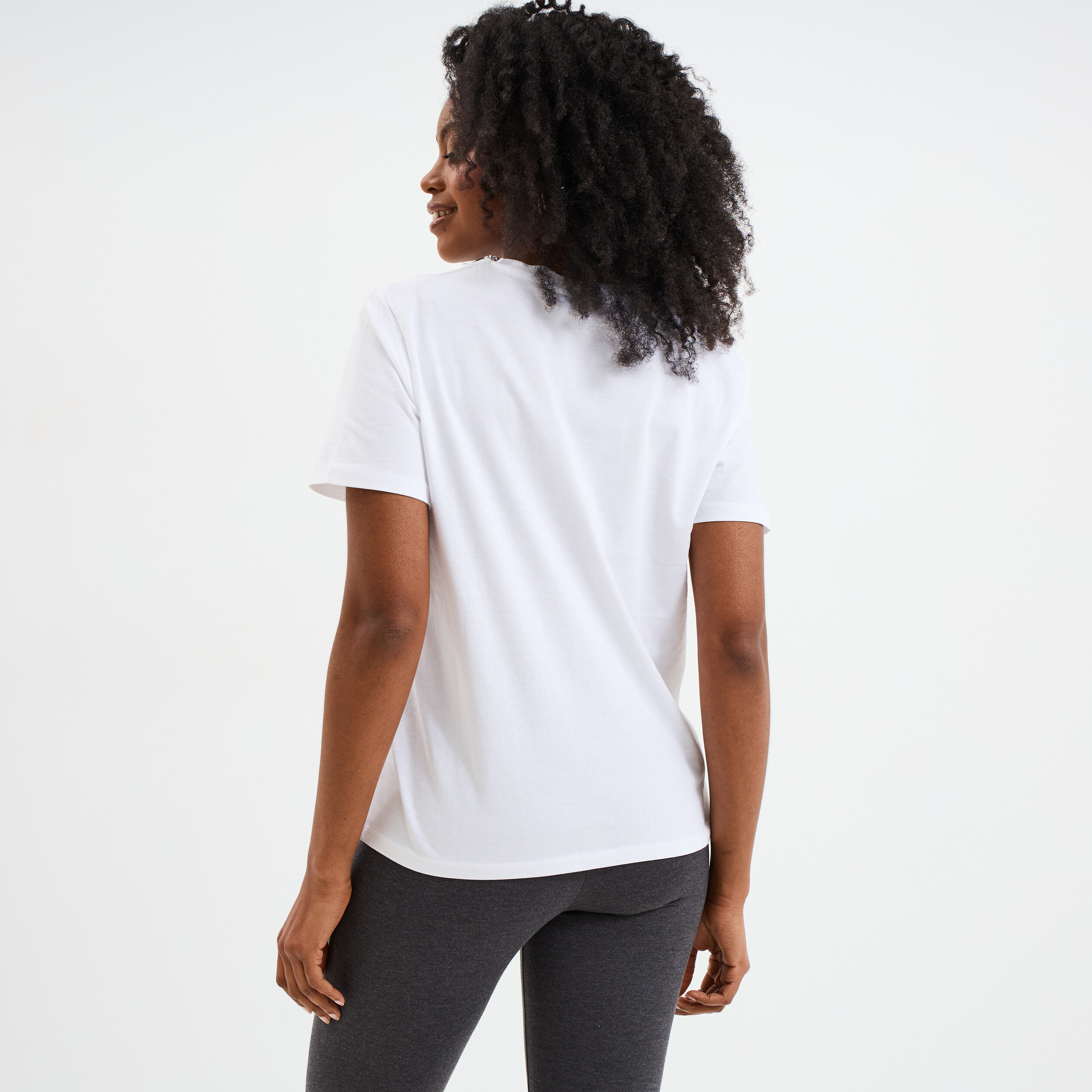 Tee shirt femme online manche courte col rond