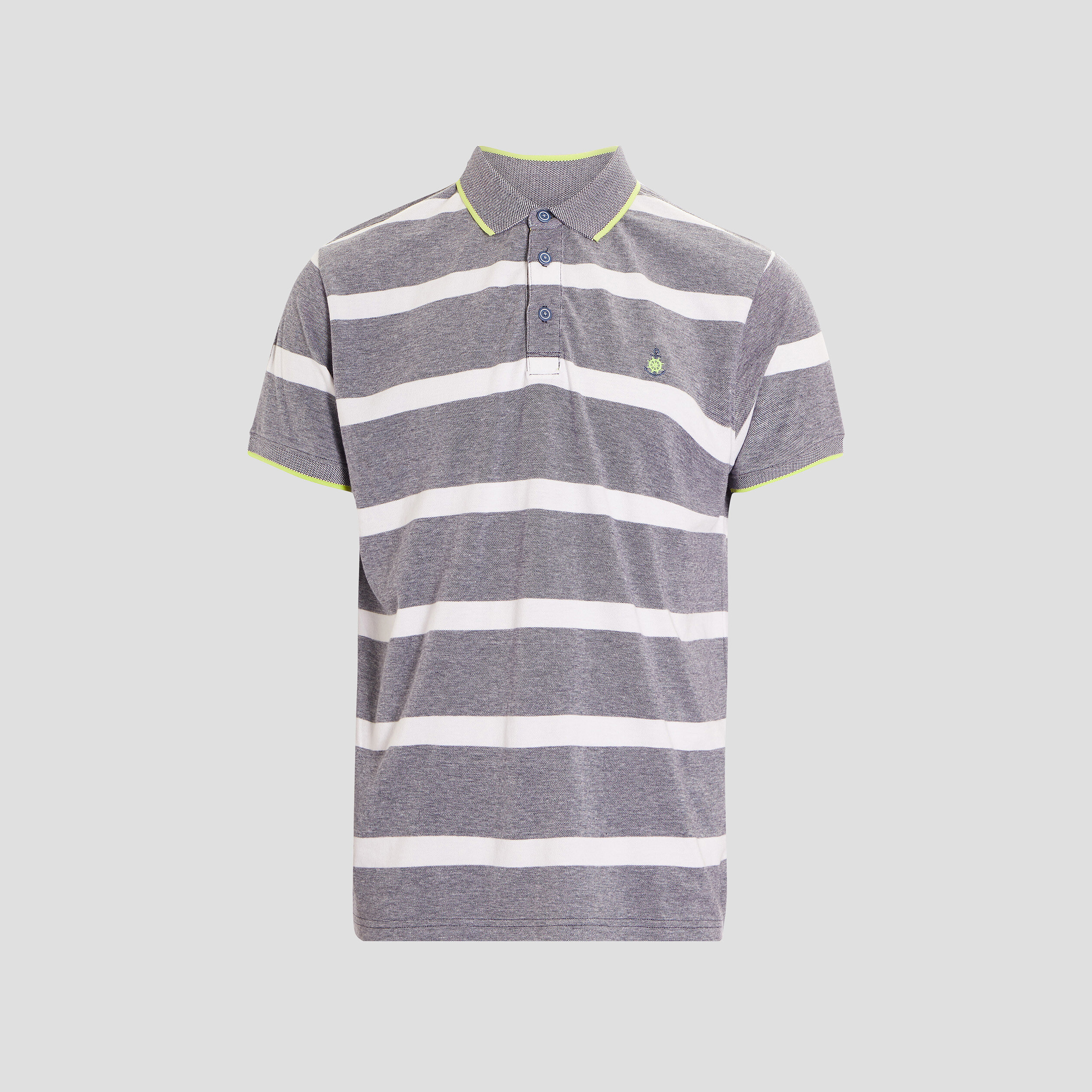 Polo manches courtes en coton bleu marine homme