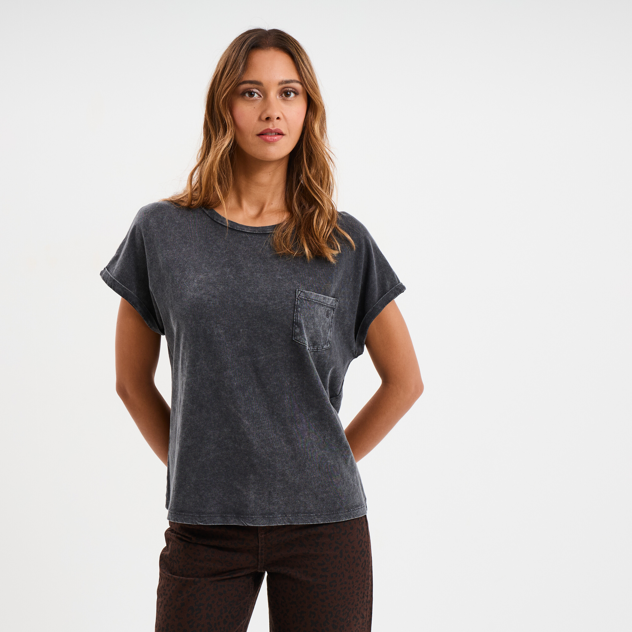 T-shirt oversize 1 poche manches courtes vert pastel garçon | La Halle