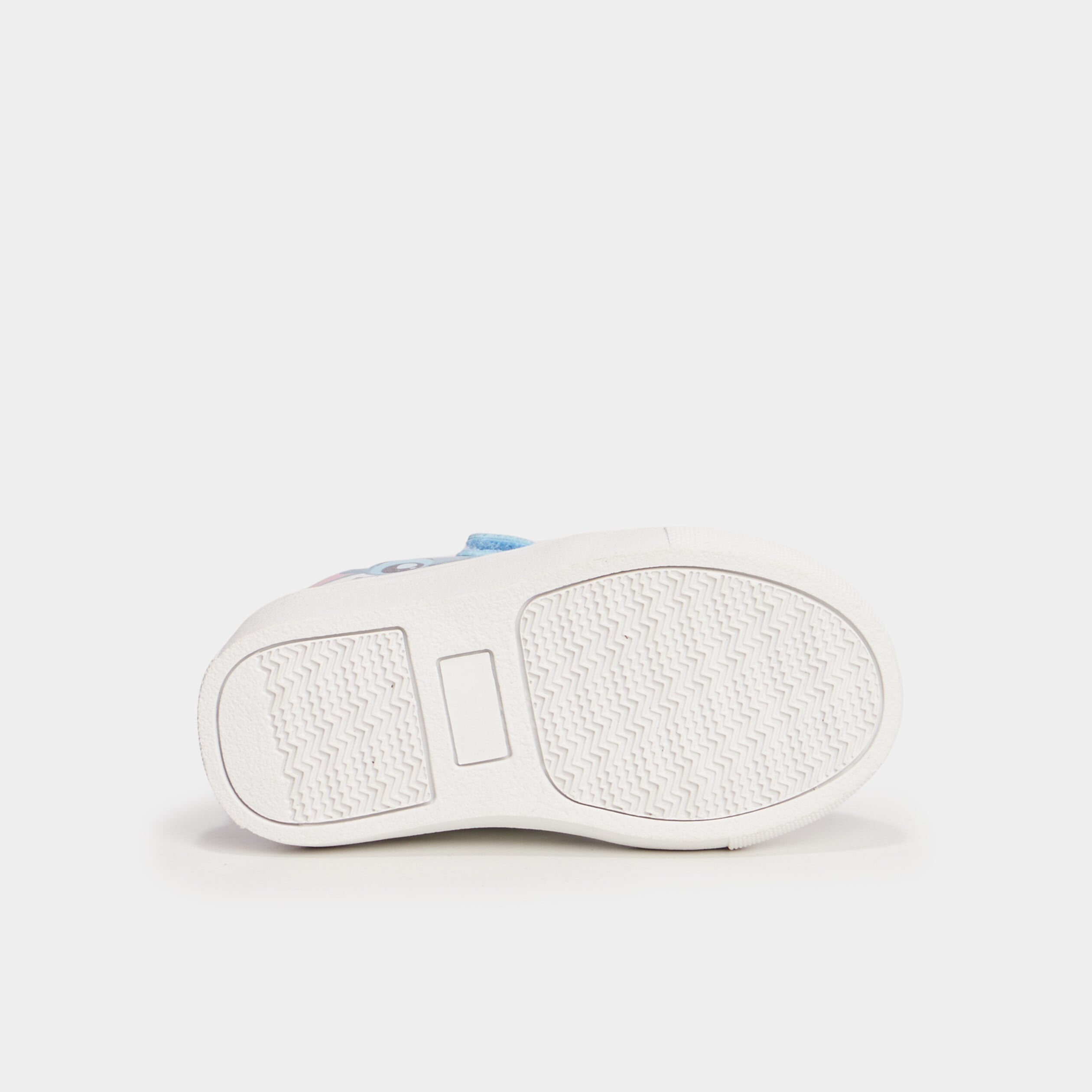 Tennis basses &agrave; scratchs Stitch blanc b&eacute;b&eacute; fille