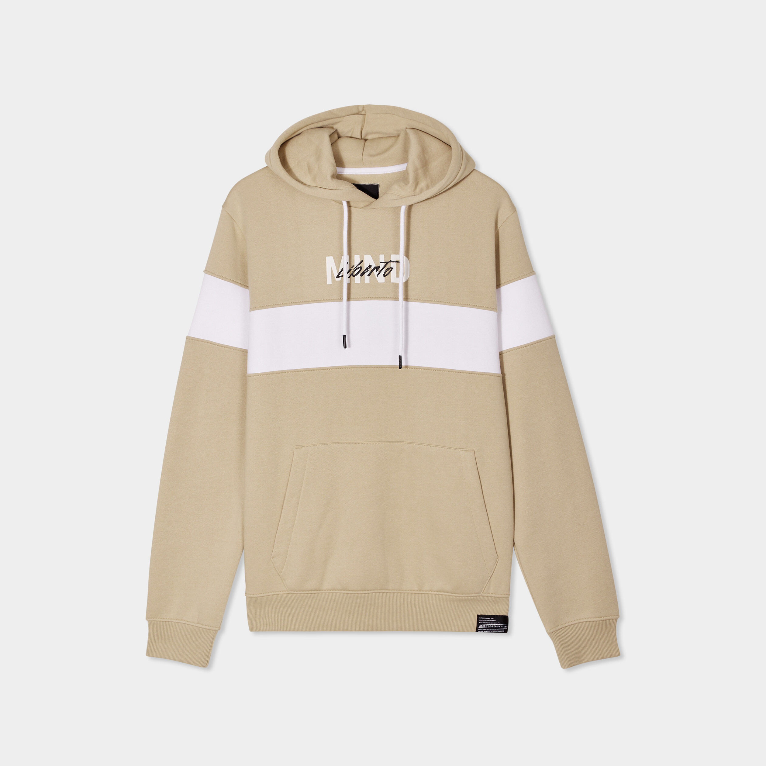 sweat a capuche hoodie liberto beige homme Sweat à capuche hoodie Liberto beige homme