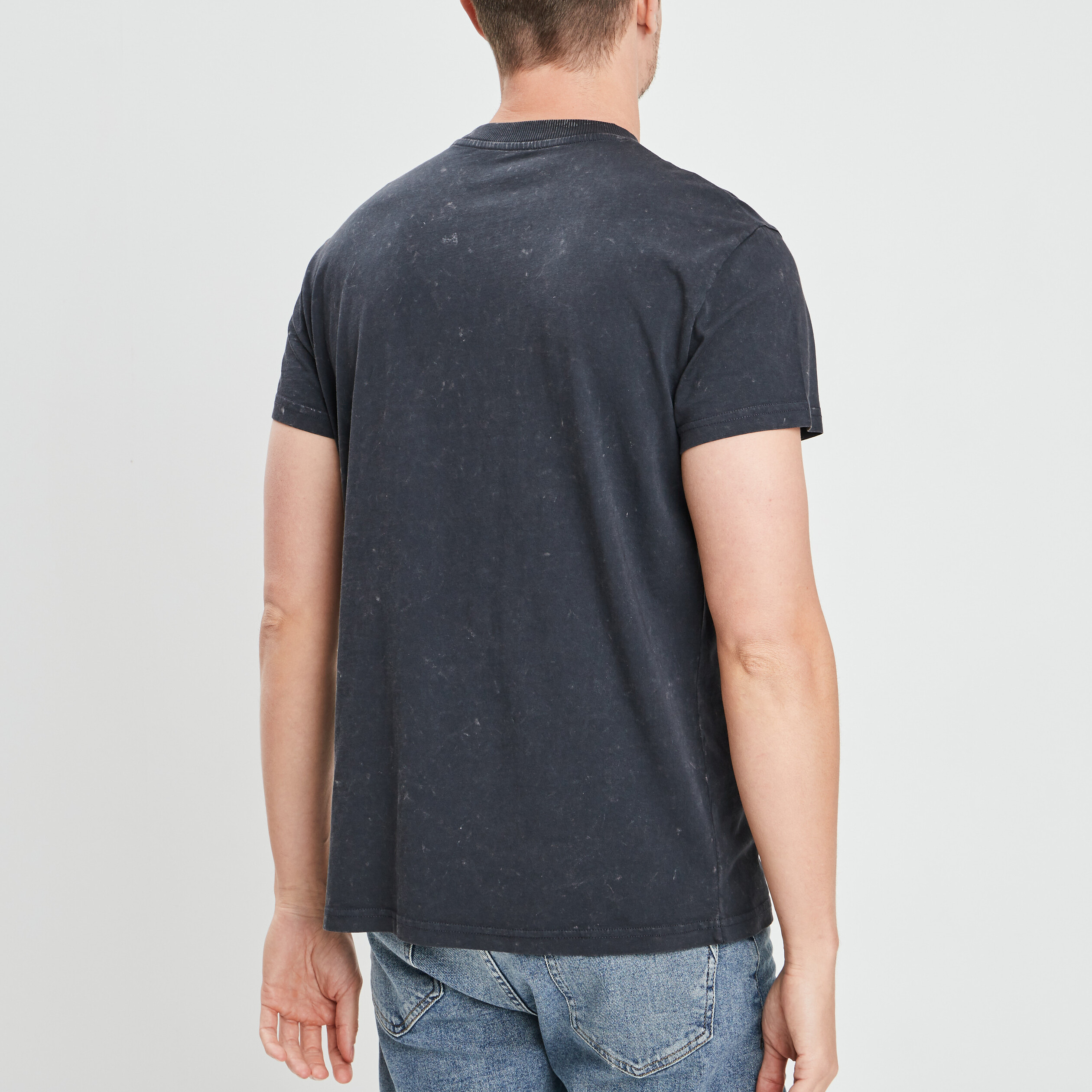 t shirt manches courtes gris fonce homme T-shirt manches courtes gris foncé homme