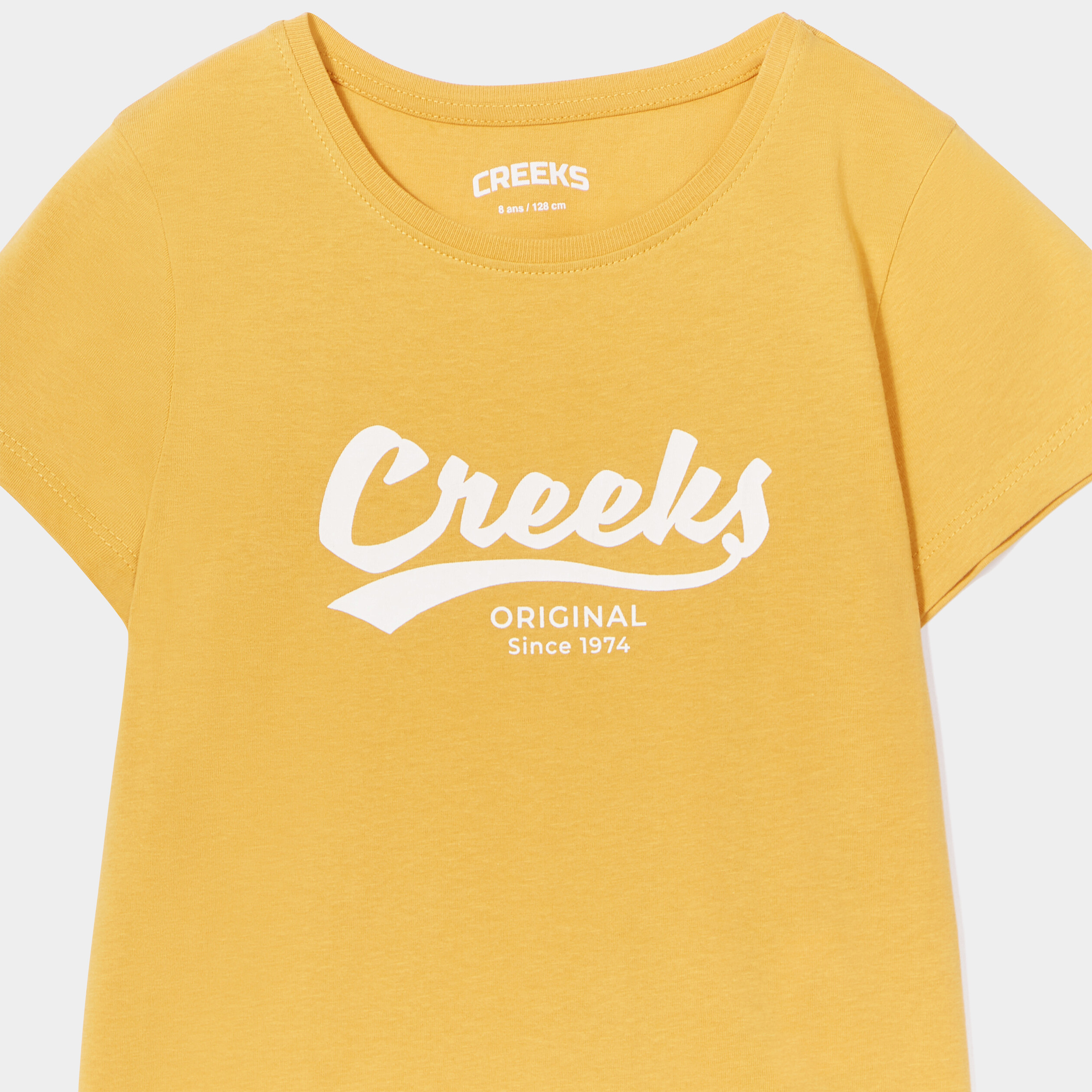 T-shirt manches courtes Creeks jaune moutarde fille