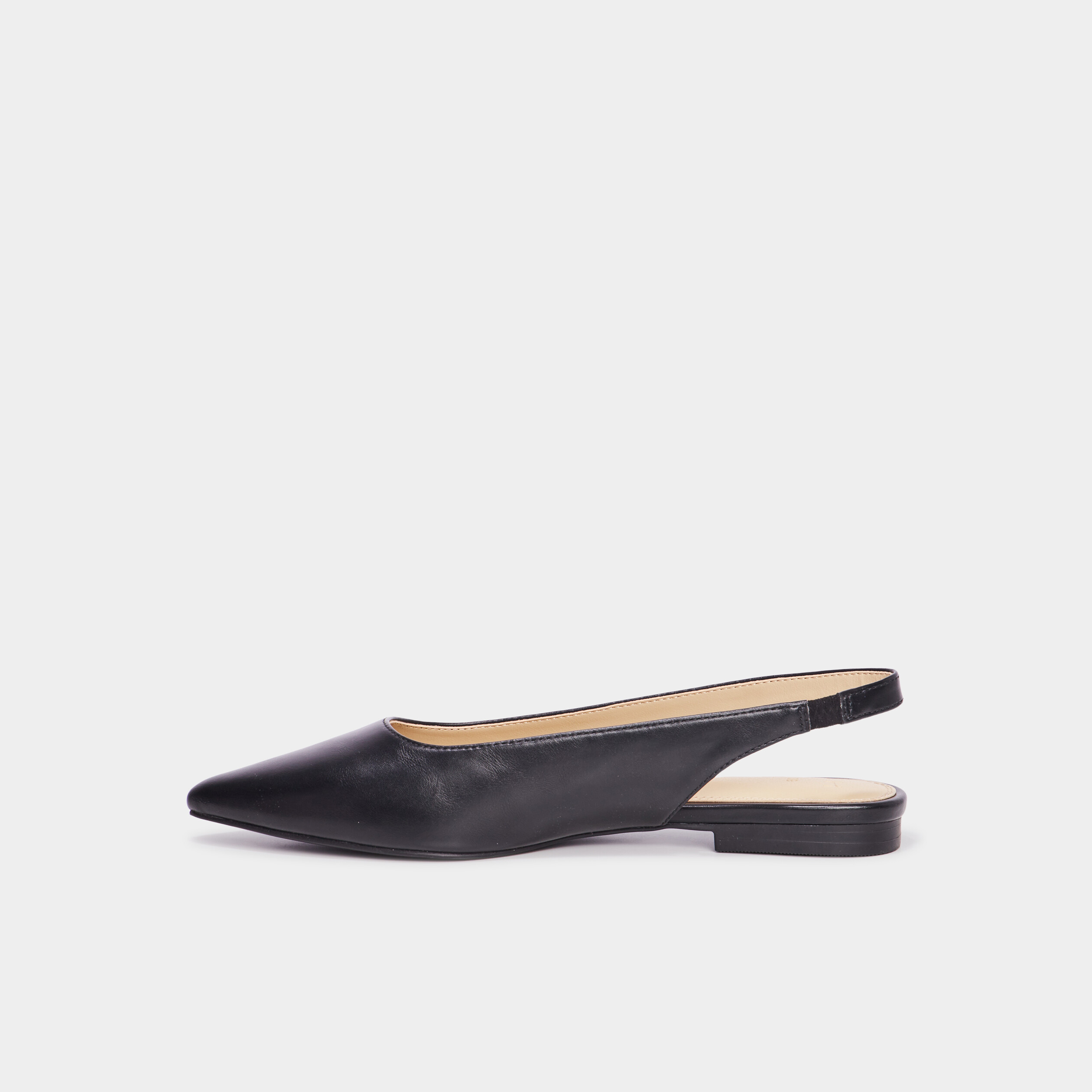 Ballerines slingback pointues noir femme