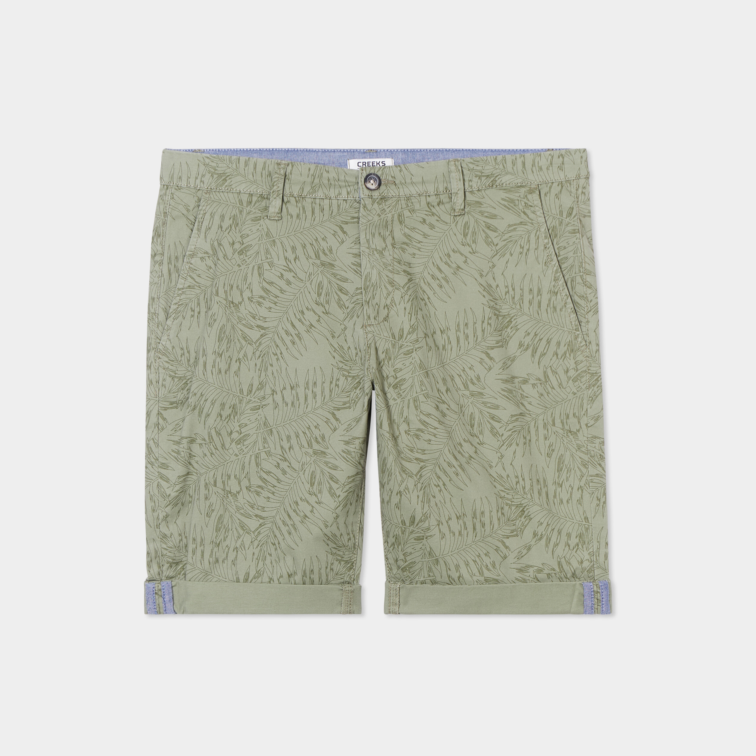 bermuda chino droit creeks vert kaki homme Bermuda chino droit Creeks vert kaki homme