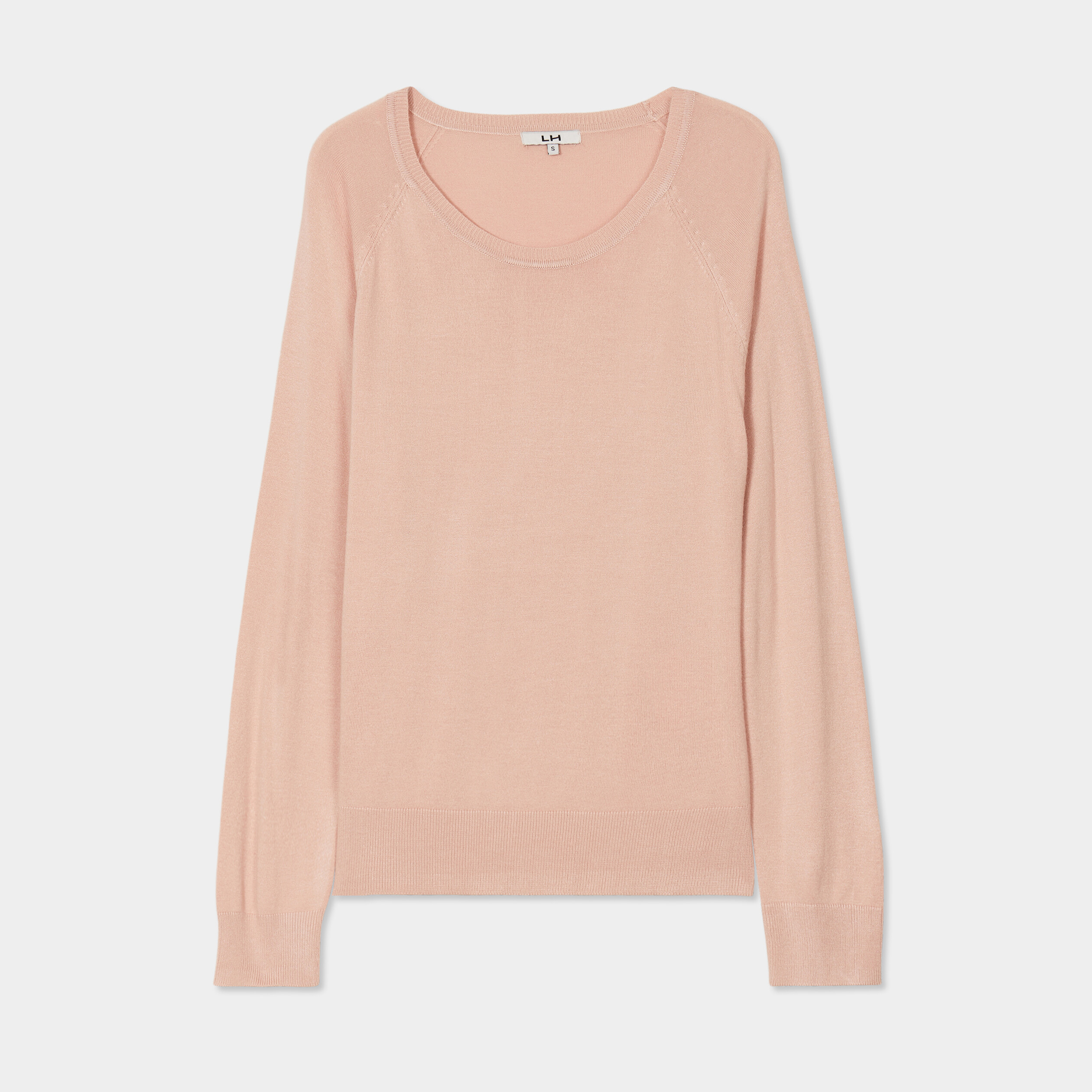 pull col rond manches longues vieux rose femme Pull col rond manches longues vieux rose femme