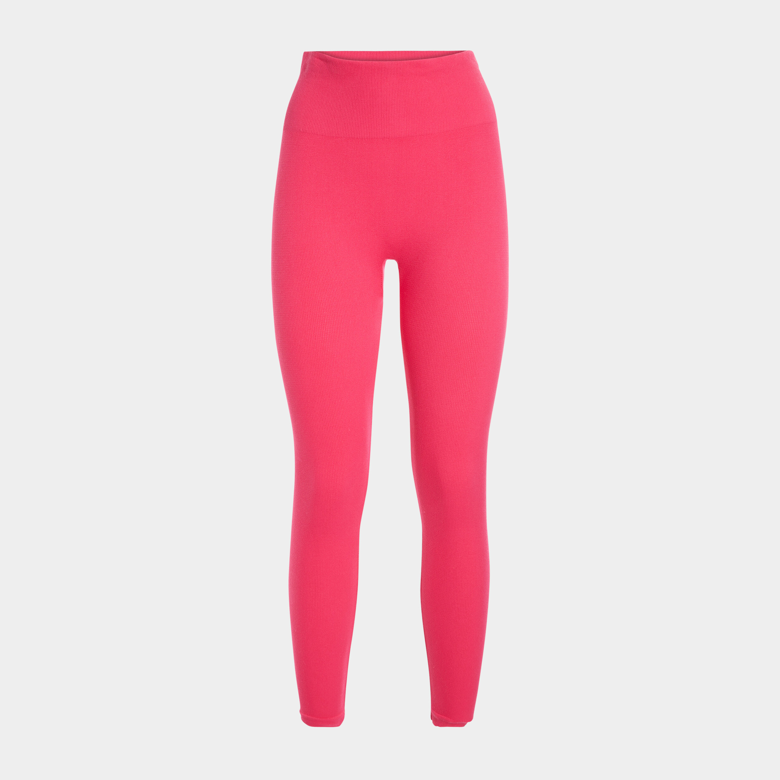 legging taille haute cotele rose cerise femme Legging taille haute côtelé rose cerise femme