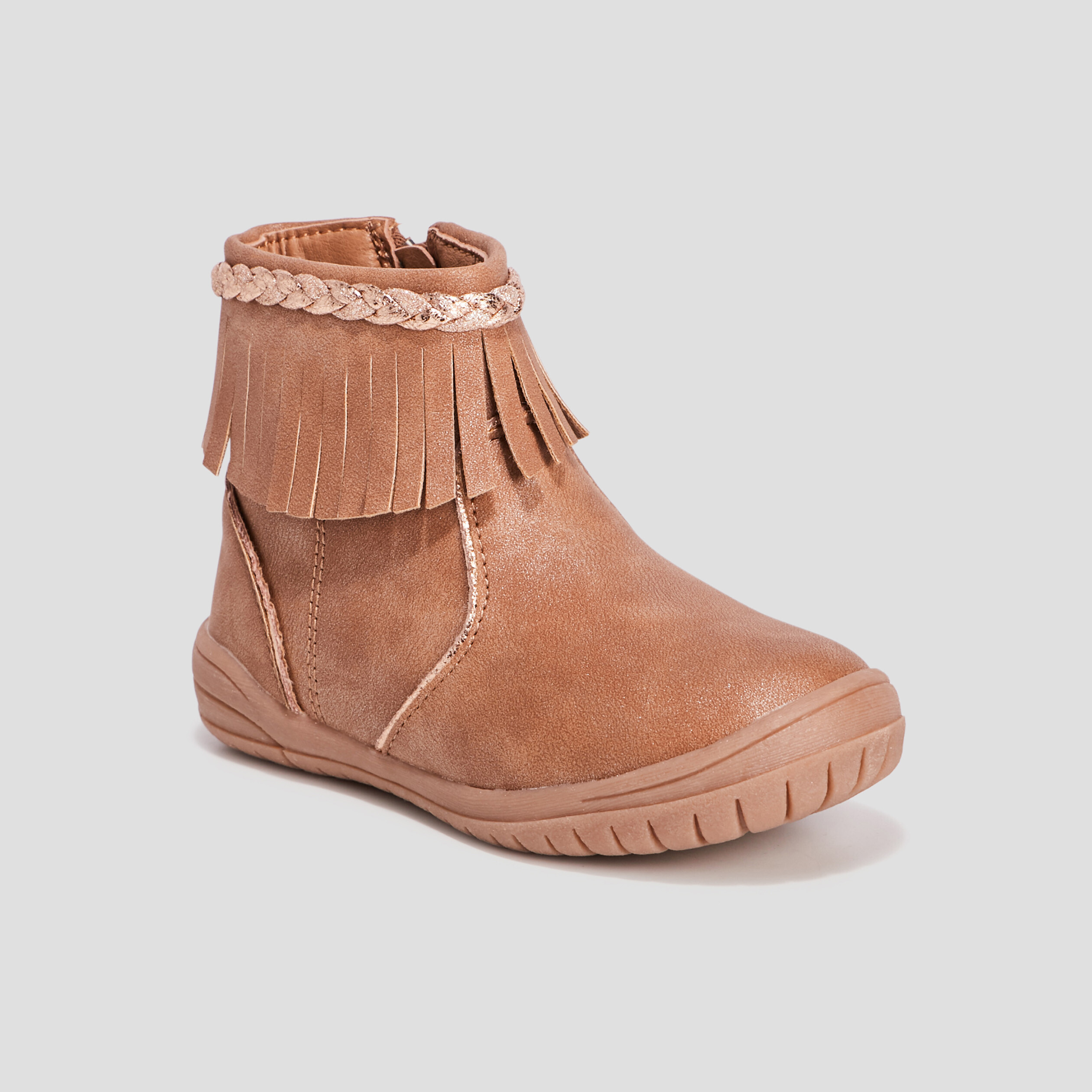 bottines avec franges camel fille Bottines avec franges camel fille