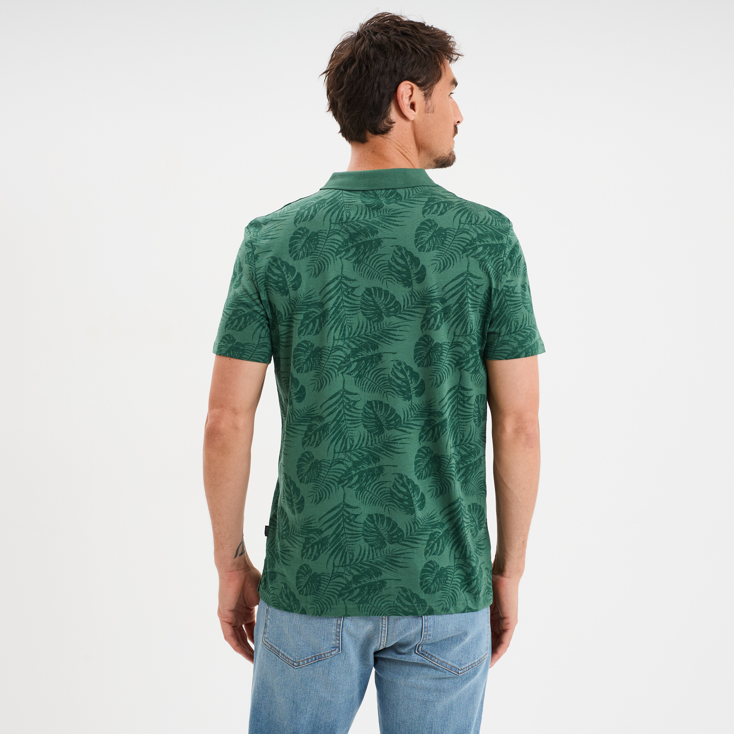 polo manches courtes coton vert homme Polo manches courtes coton vert homme