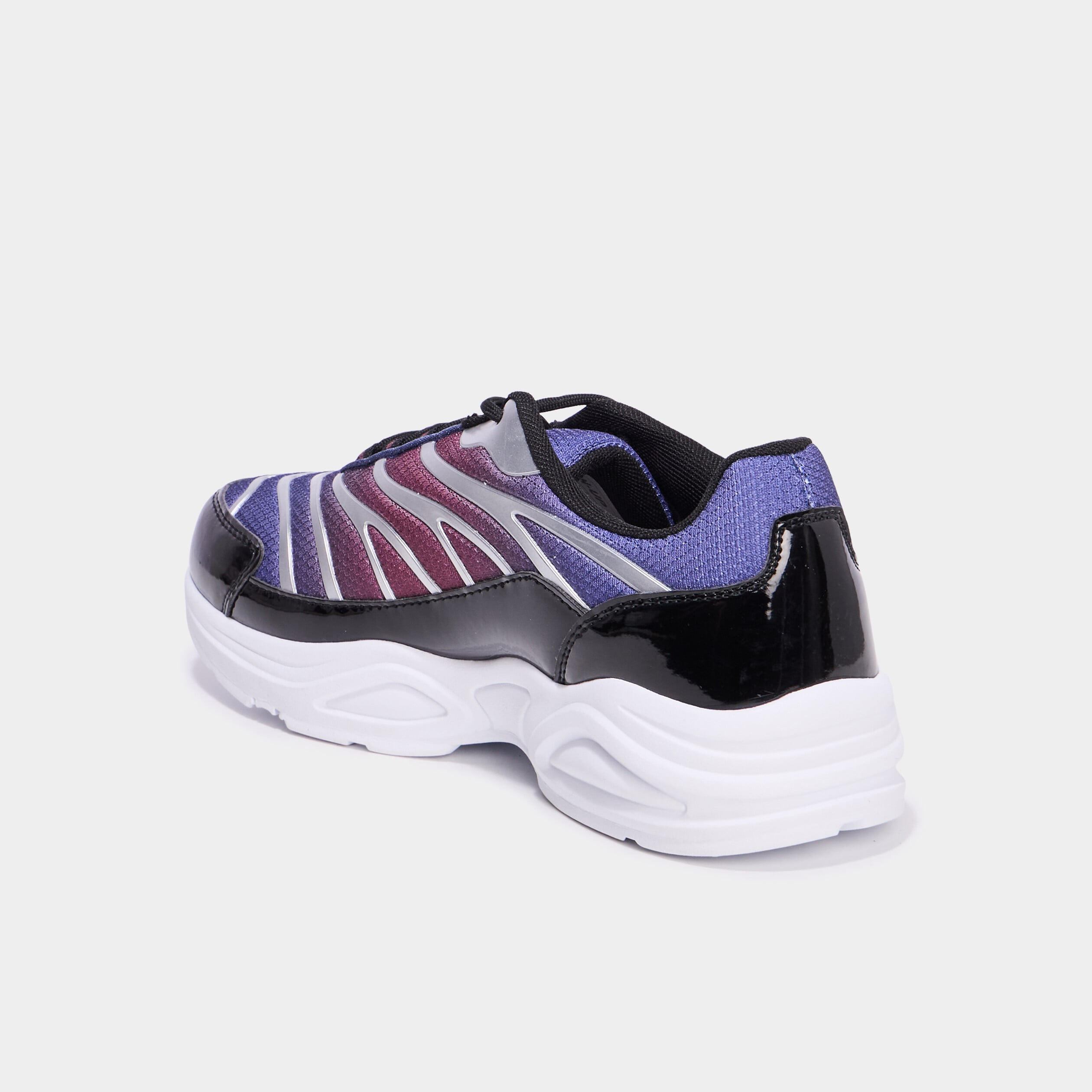 Baskets running semelles bulles violet femme