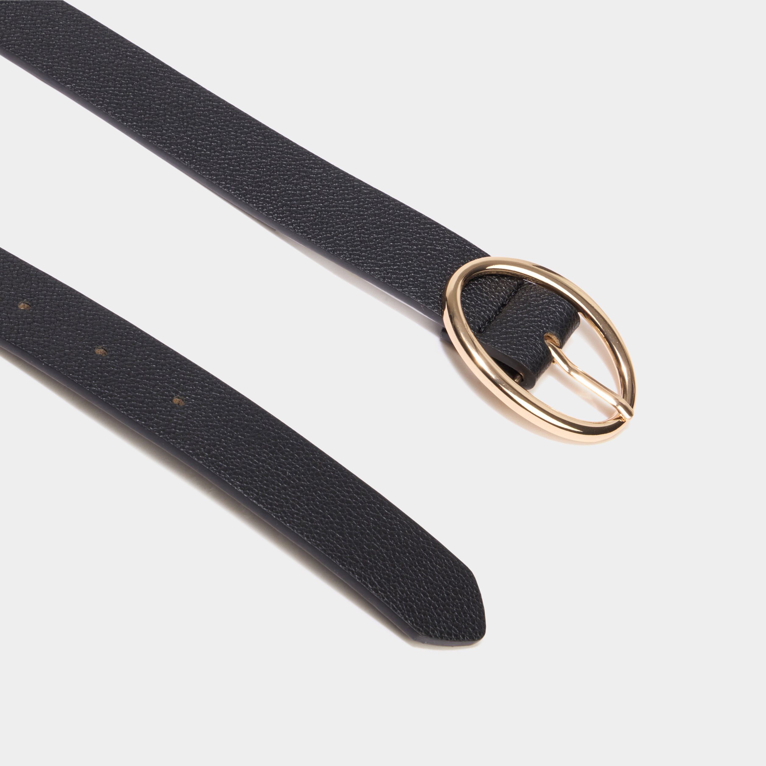 Ceinture boucle ovale noir femme