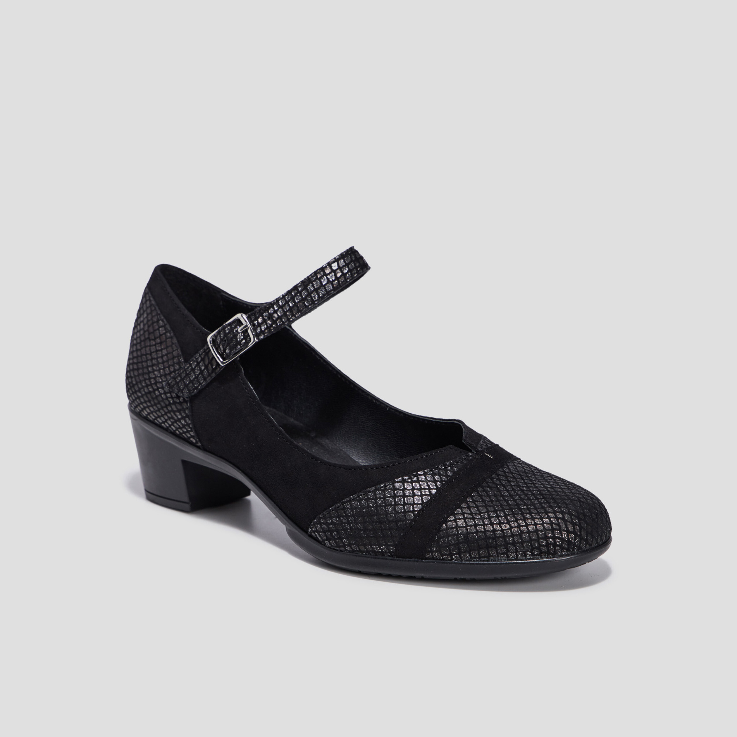 escarpin noir cuir femme