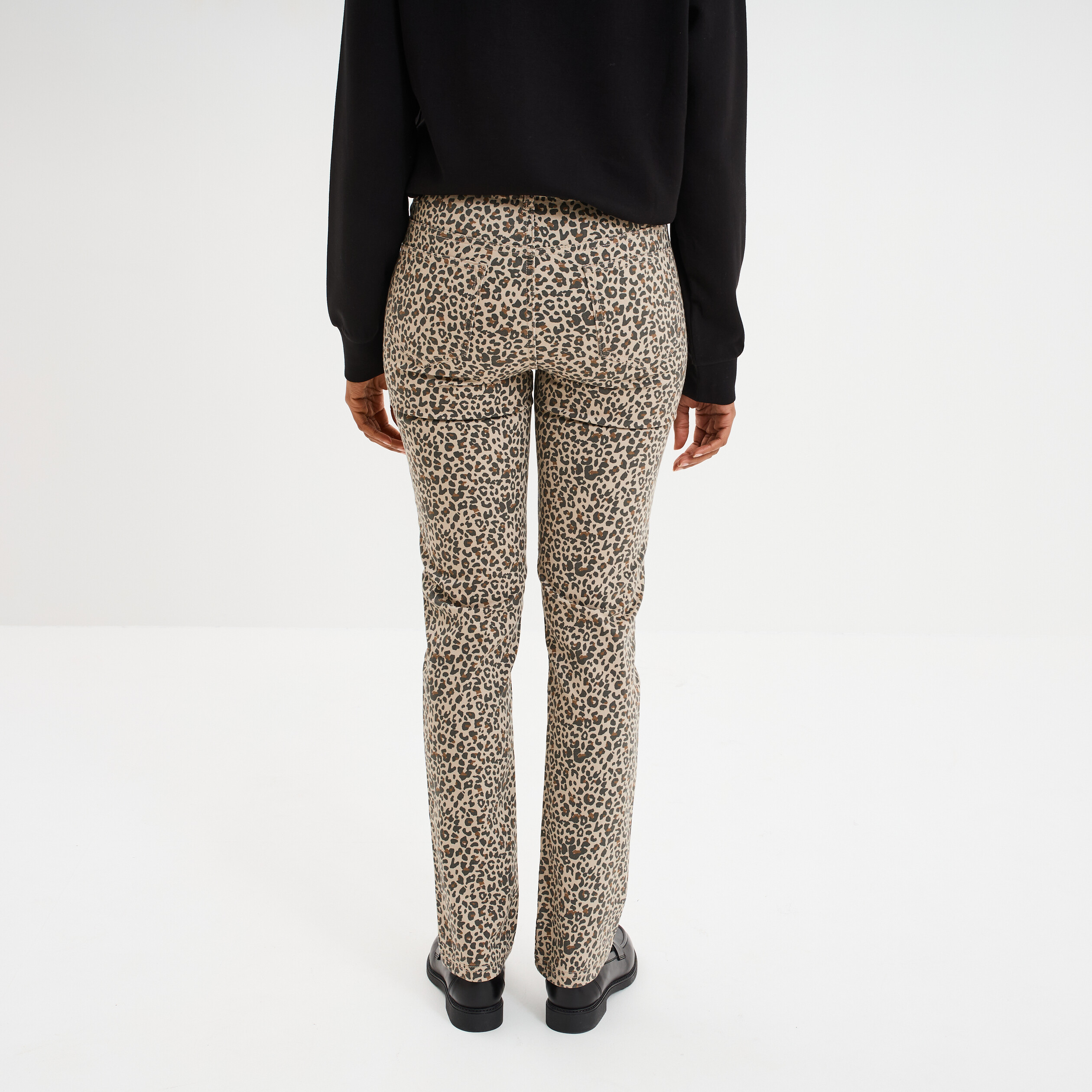 pantalon slim en coton elasthanne creme femme Pantalon slim en coton elasthanne creme femme