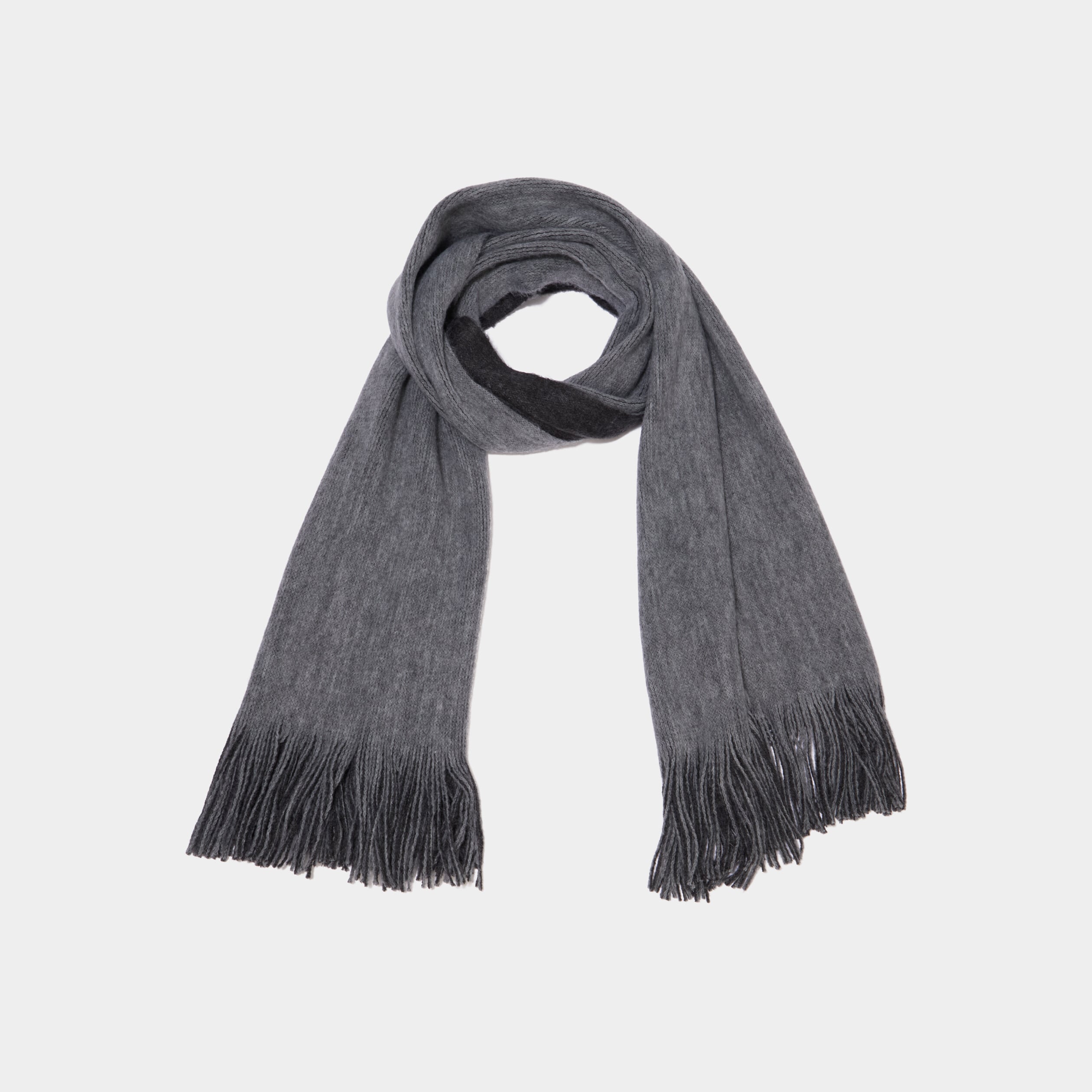 &Eacute;charpe &agrave; franges gris homme
