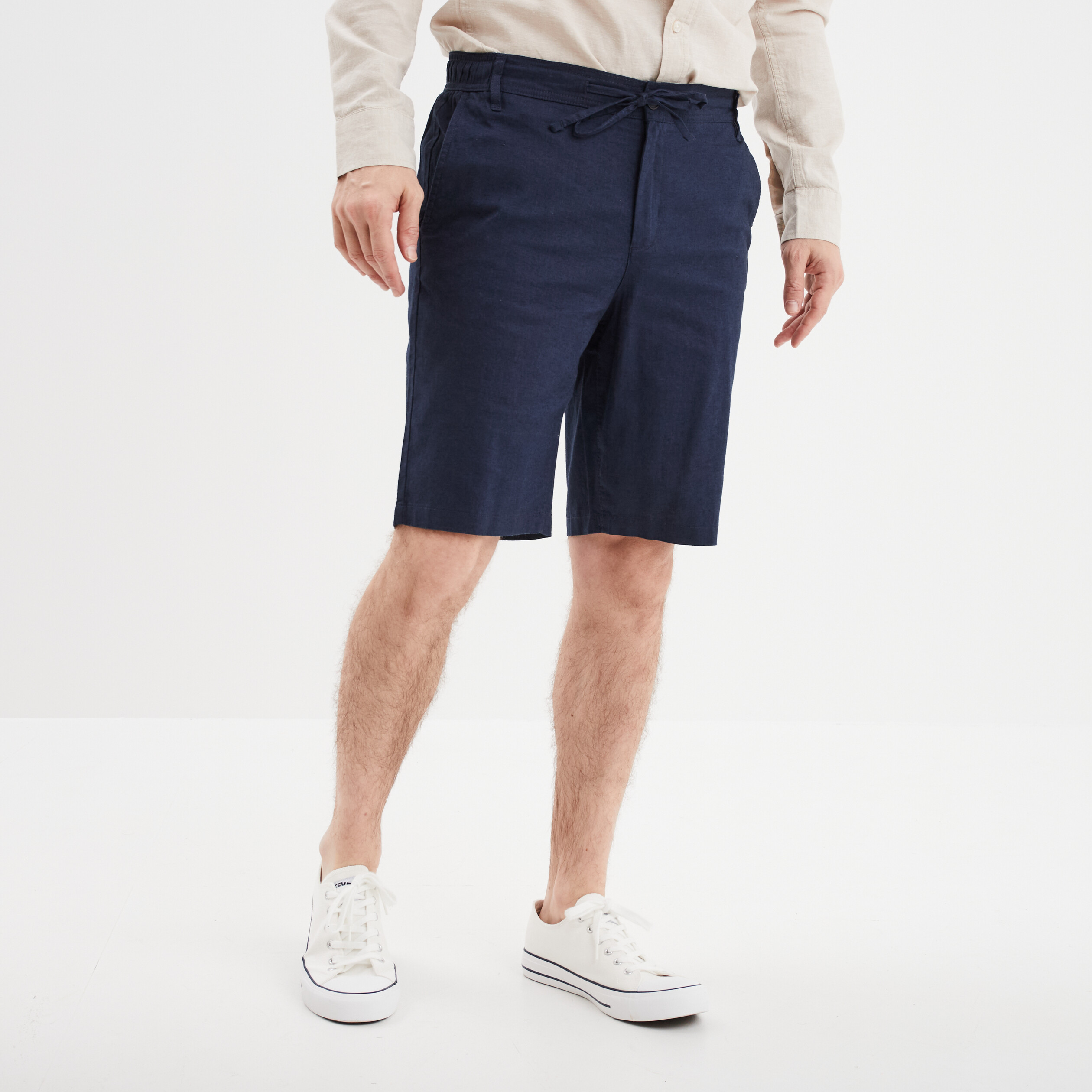Bermuda bleu marine homme best sale