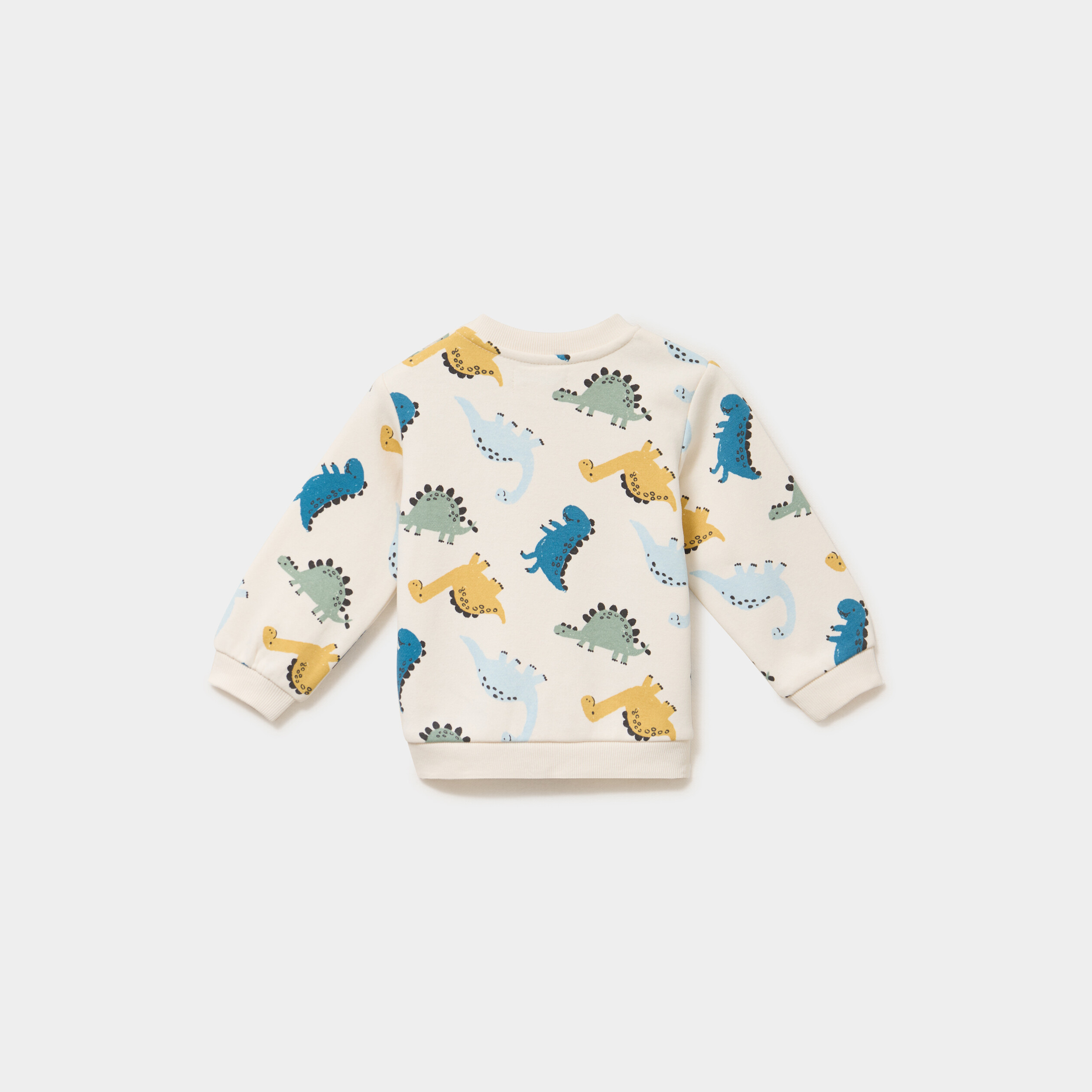 Sweat molletonn&eacute; manches longues ecru b&eacute;b&eacute; gar&ccedil;on