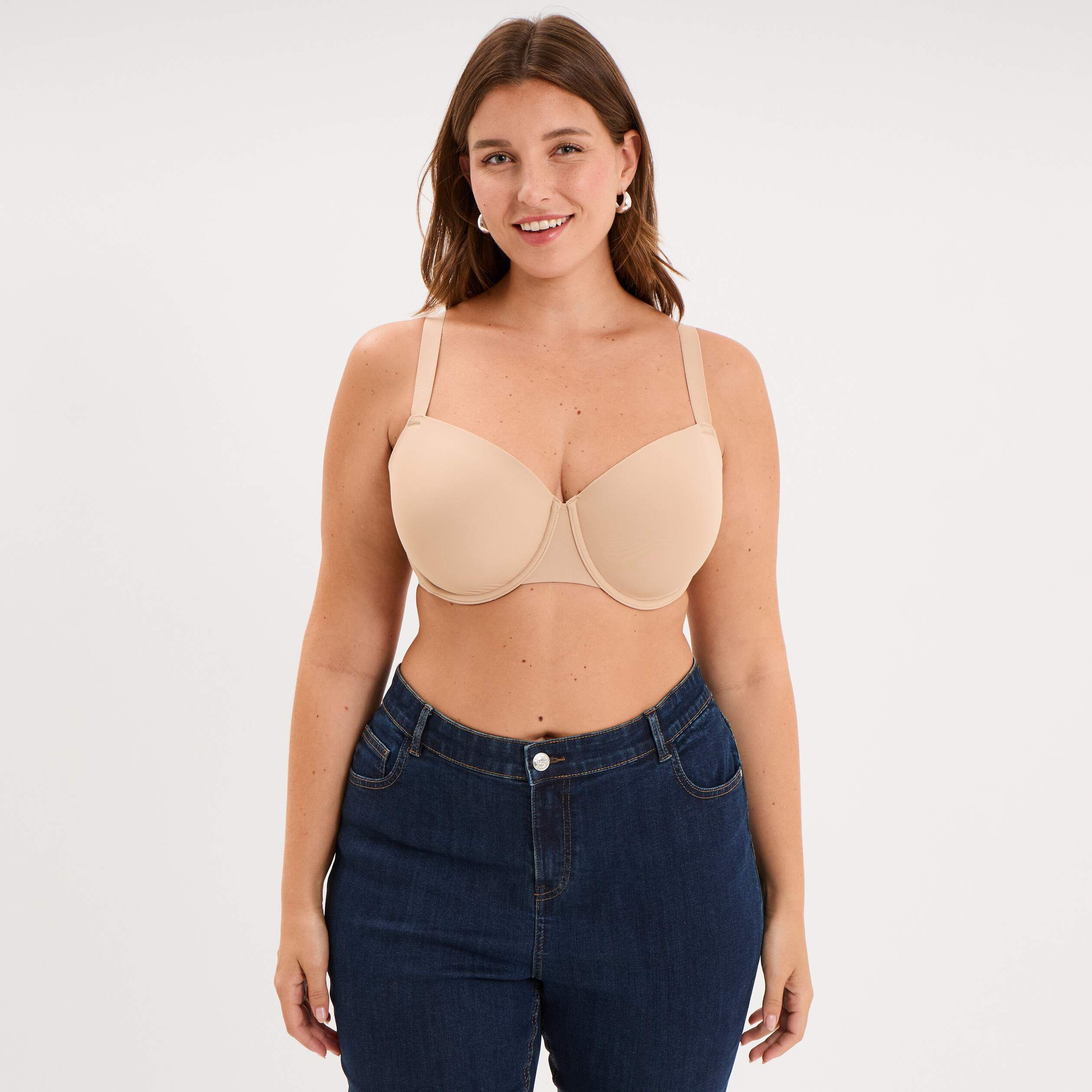 Soutien-gorge corbeille sable femme grande taille
