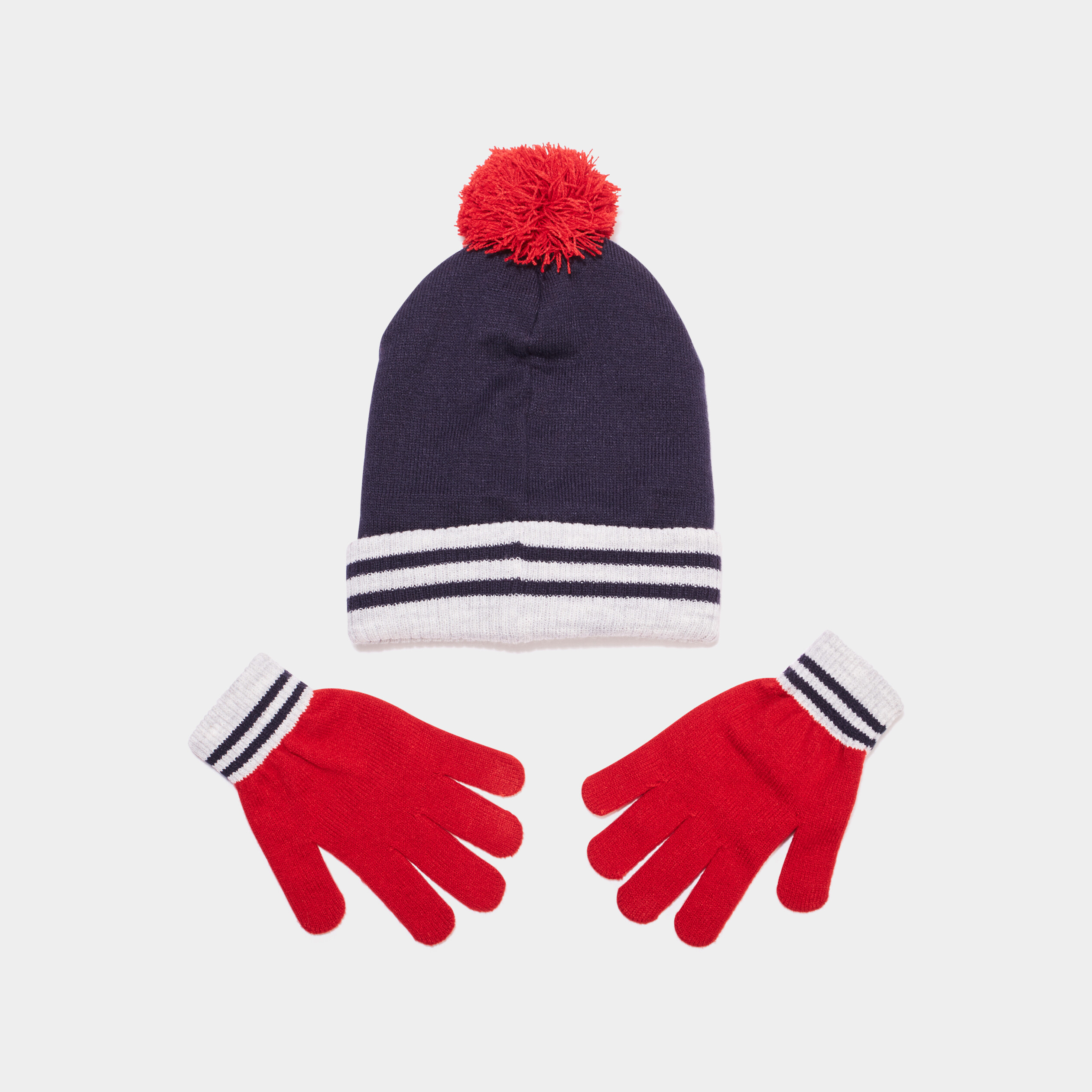 Ensemble bonnet et gants Spider-Man bleu marine garçon