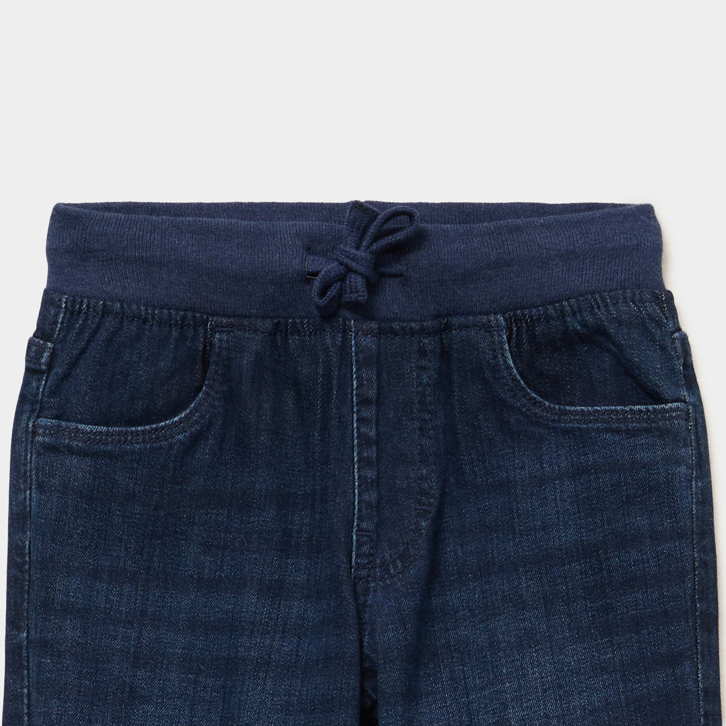 Jeans regular taille &eacute;lastiqu&eacute;e bleu gar&ccedil;on