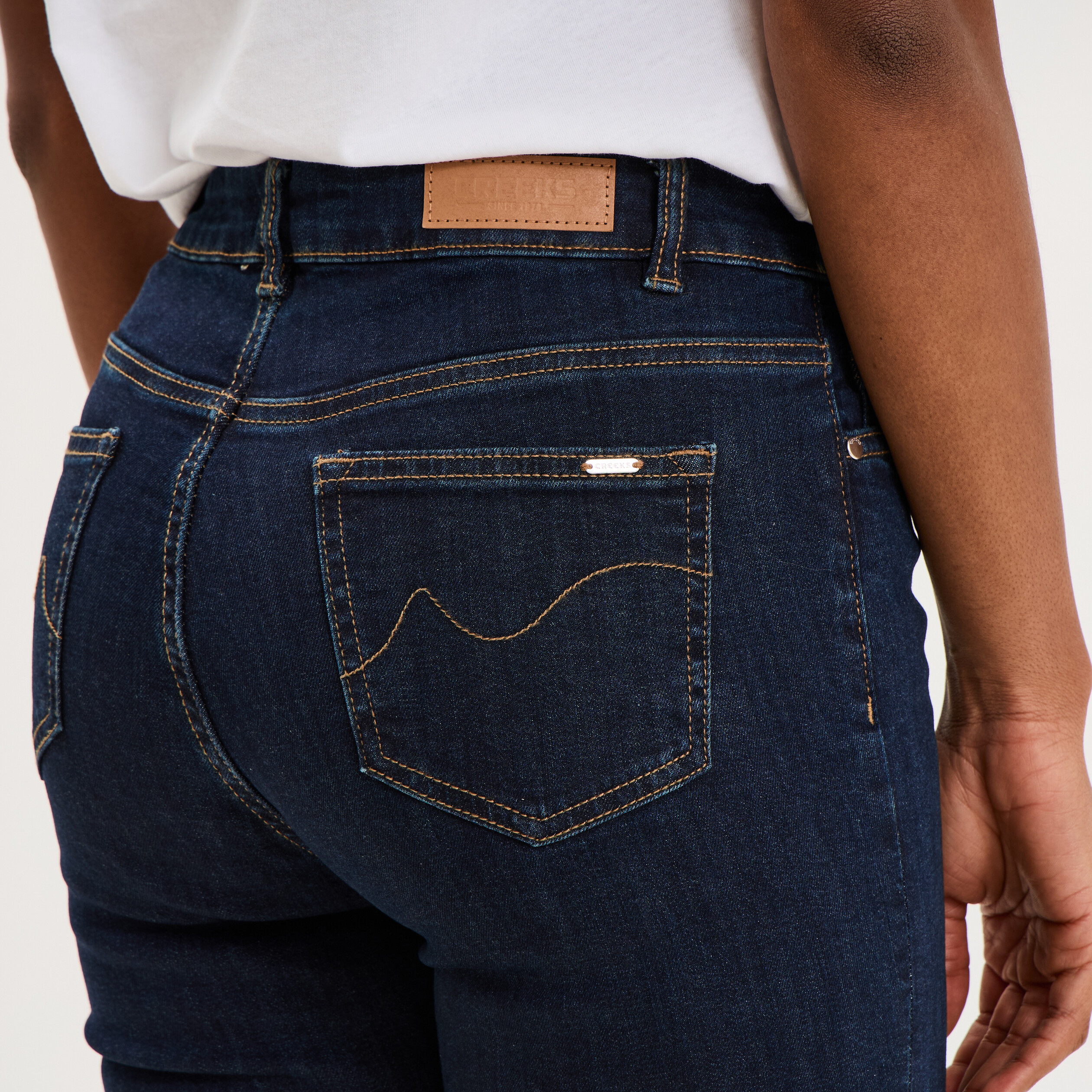 Jeans flare 5 poches denim brut femme