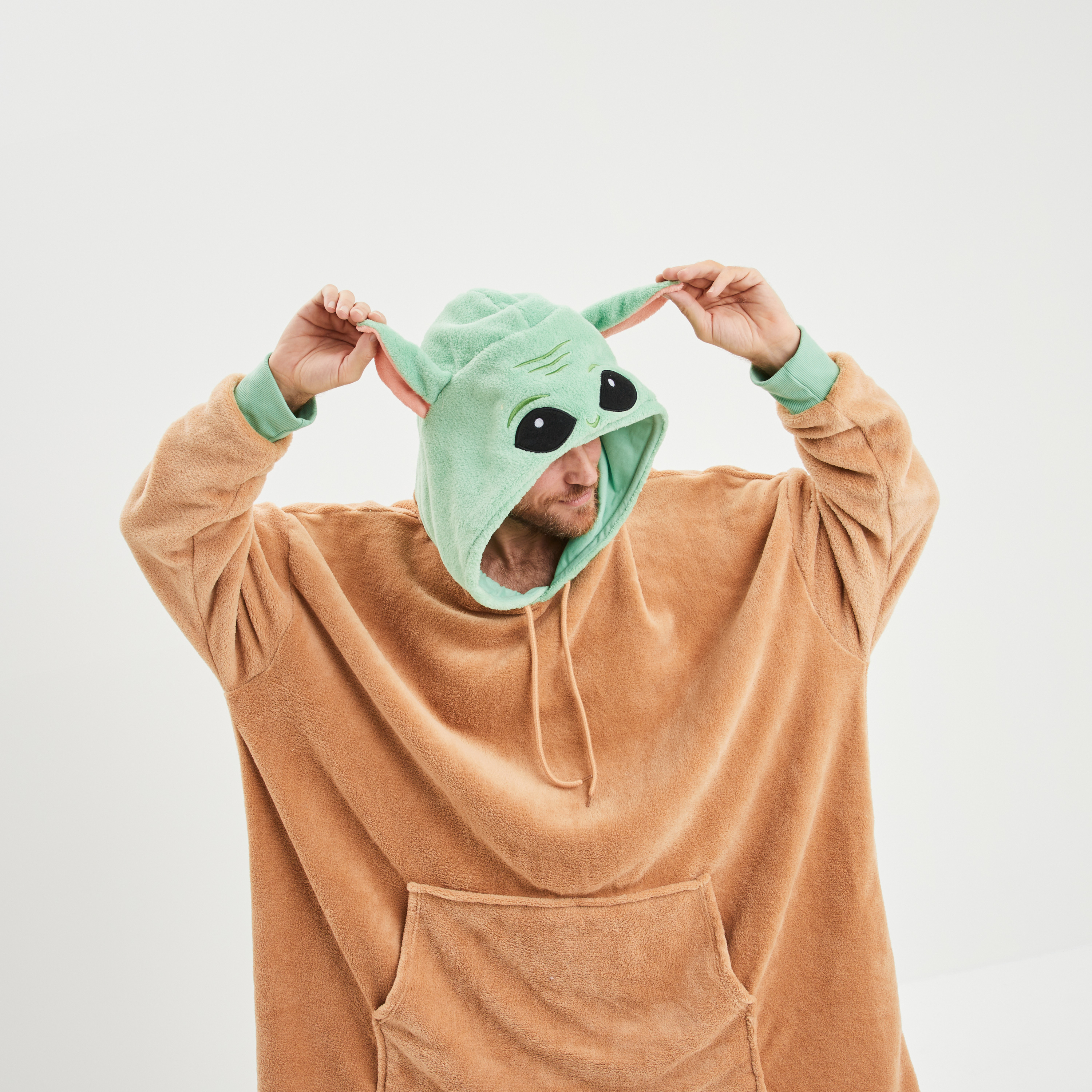 poncho plaid a capuche mandalorian sable homme Poncho plaid à capuche Mandalorian sable homme