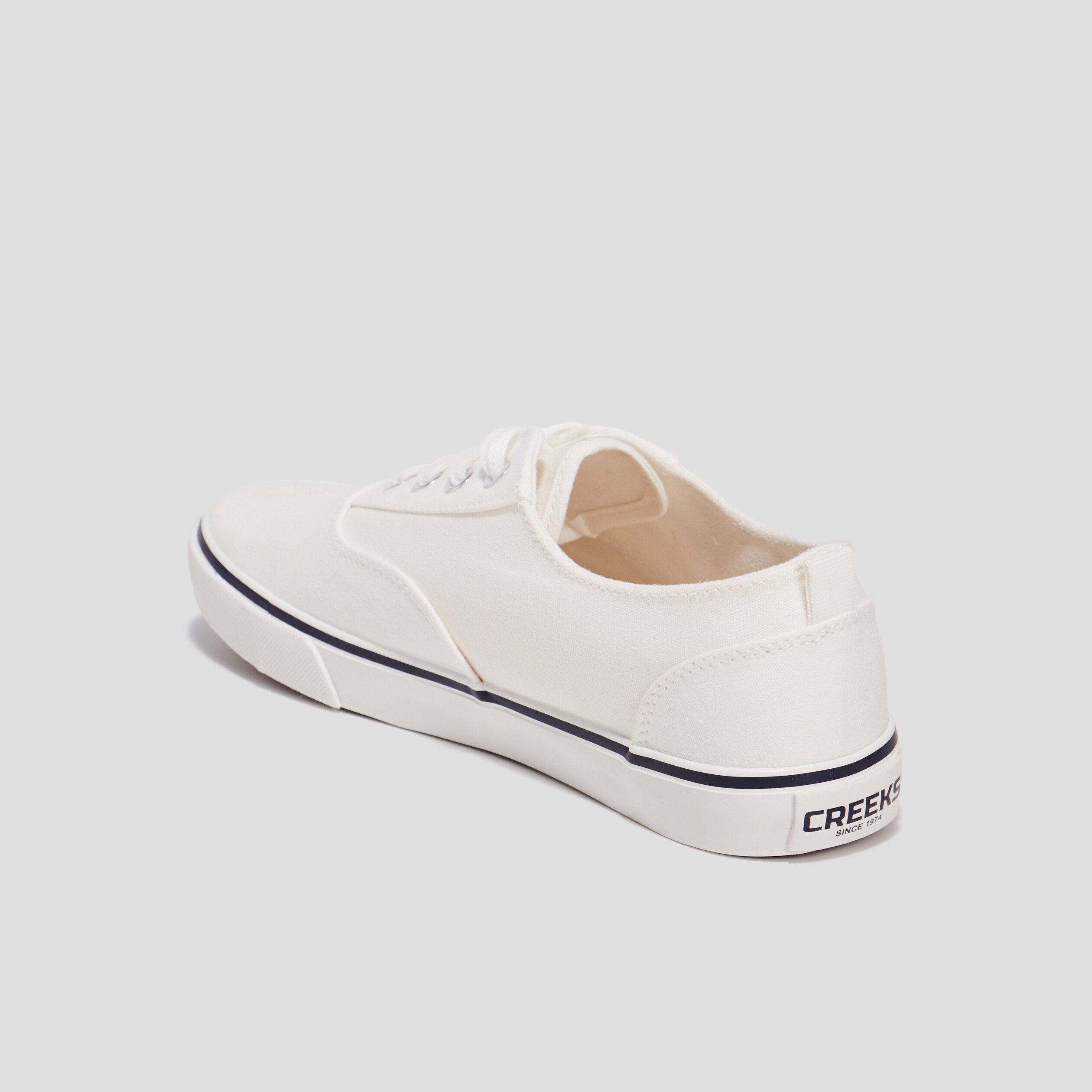 Tennis en toile a lacets Creeks blanc femme