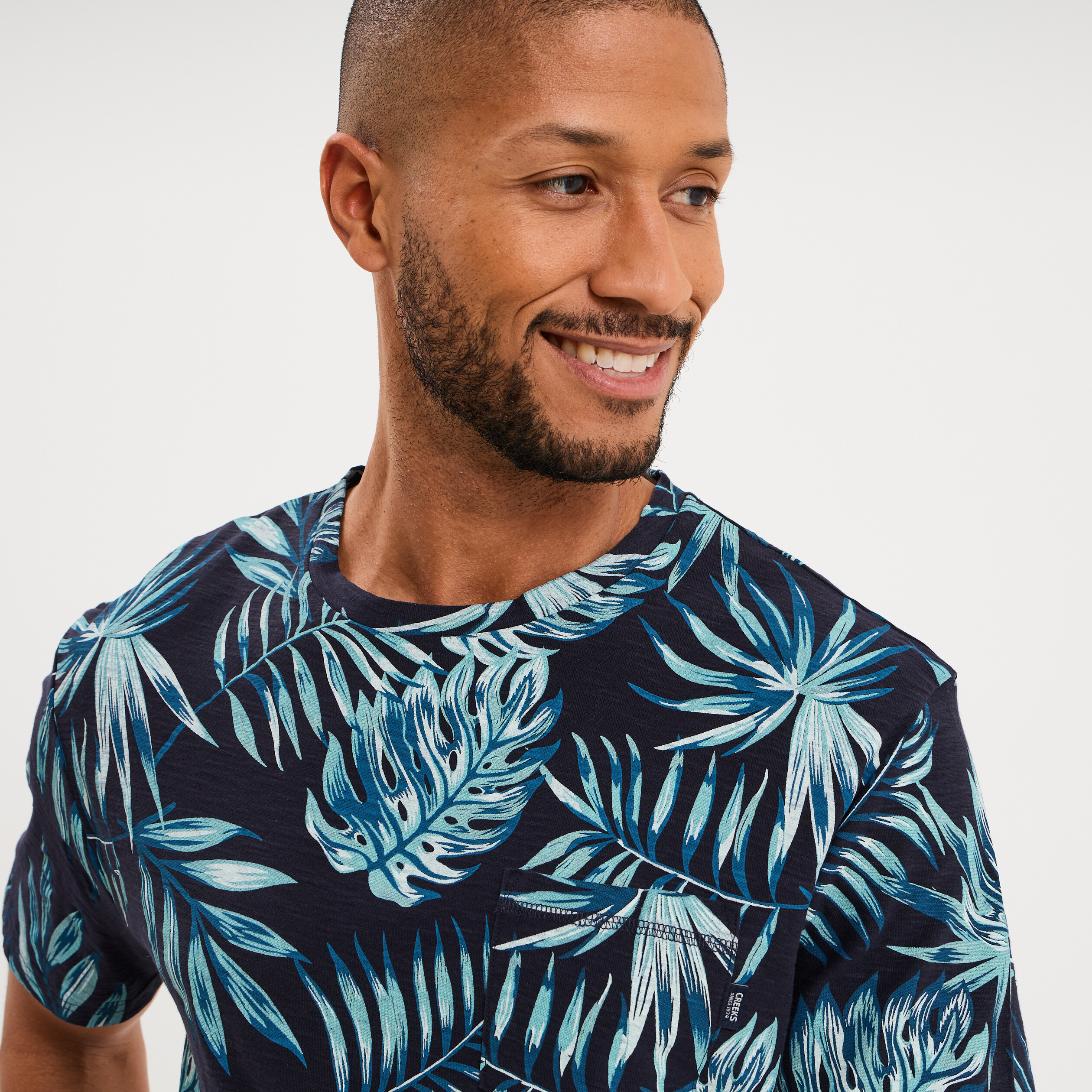 T-shirt manches courtes bleu marine homme