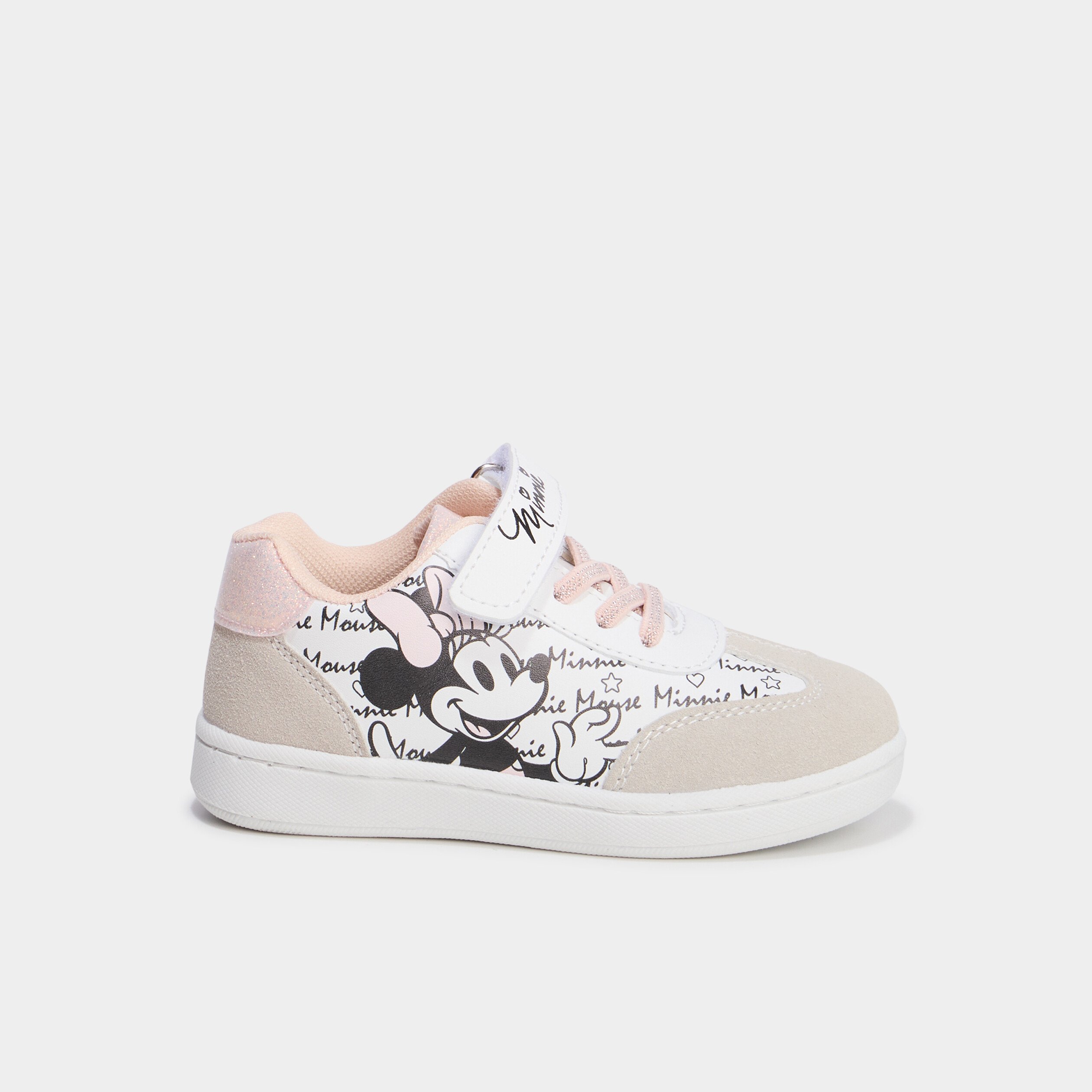 tennis basses a scratchs minnie blanc fille Tennis basses à scratchs Minnie blanc fille