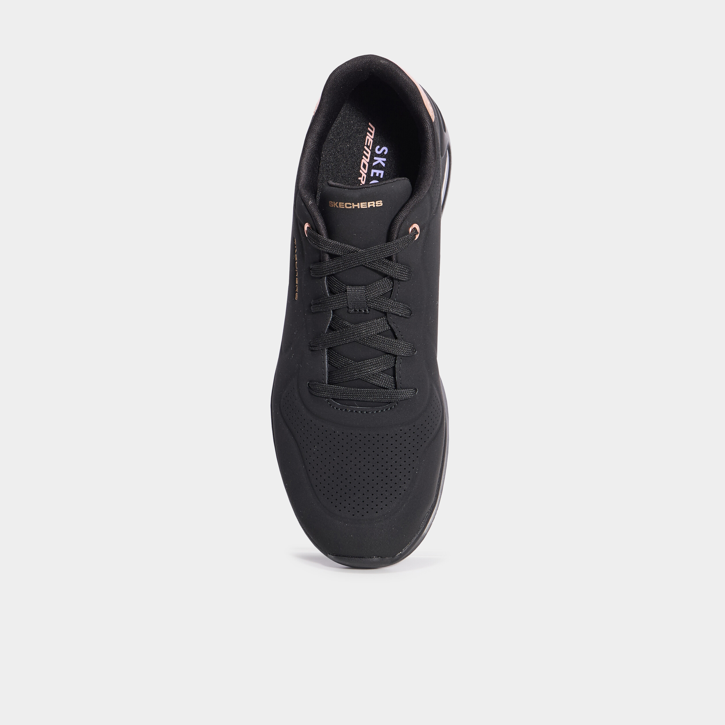 Baskets running &agrave; lacets Skechers noir femme