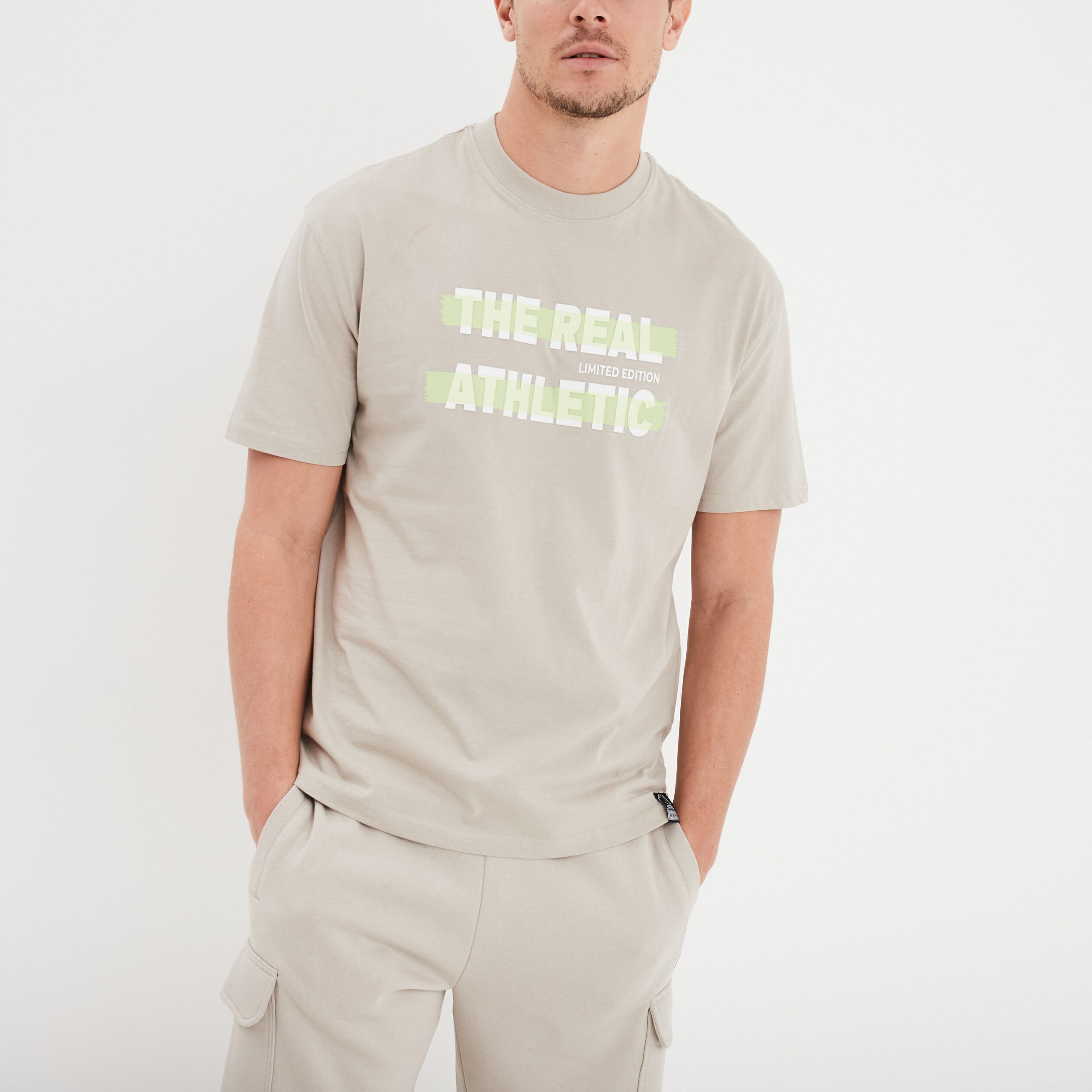 t shirt avec manches courtes liberto gris clair homme T-shirt avec manches courtes Liberto gris clair homme