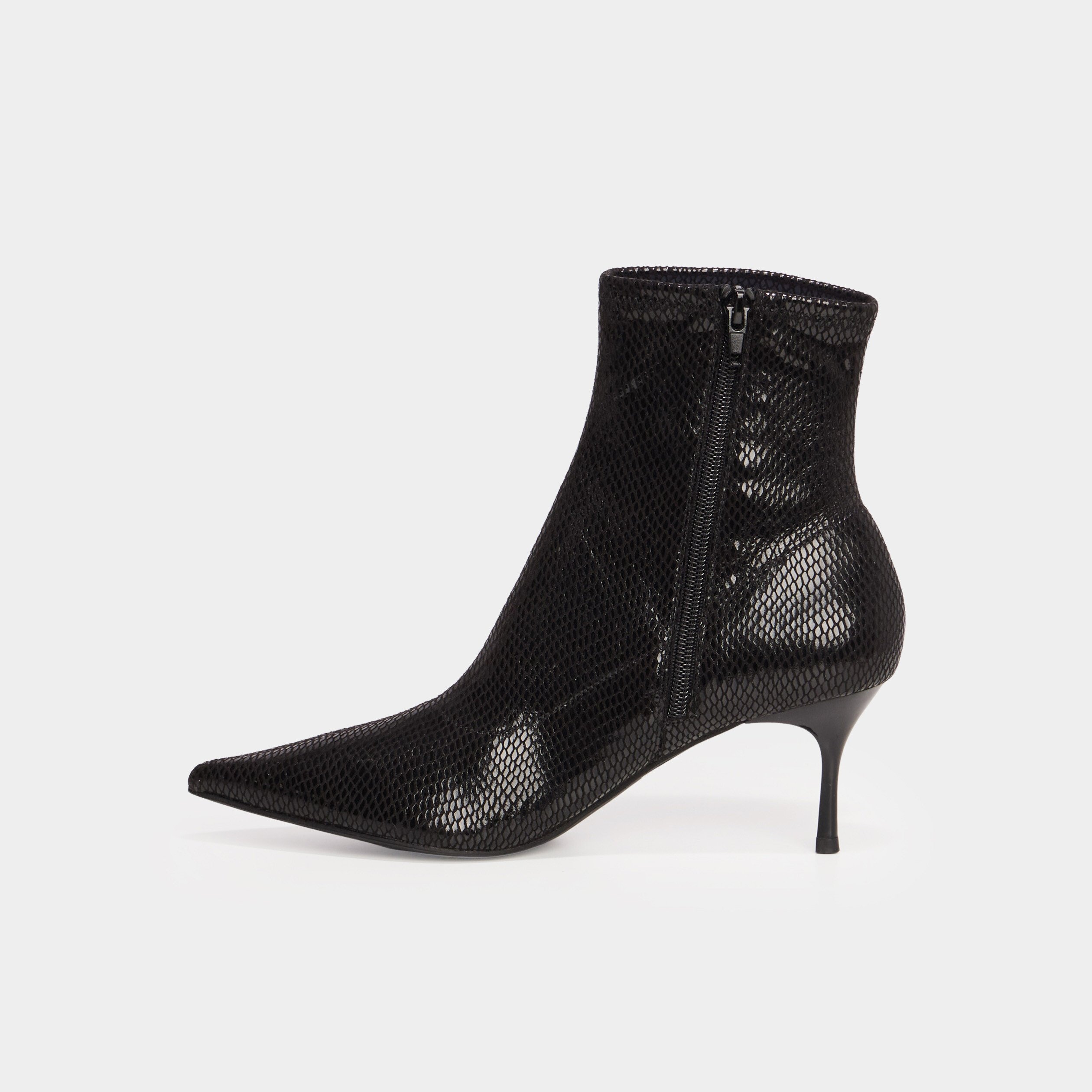 Talon Aiguille Bottine Noir Femme A Talon Bottines Talons